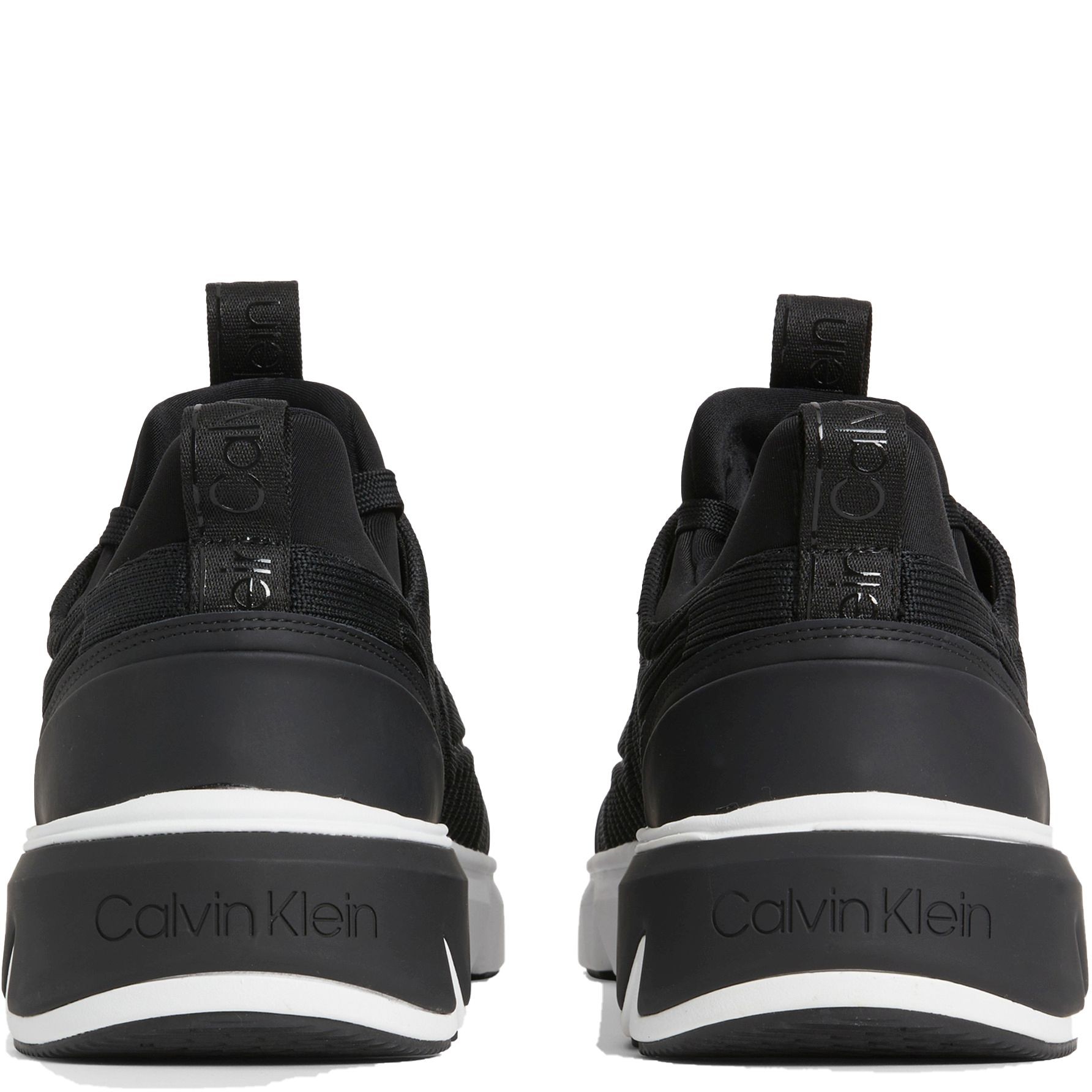 CALVIN KLEIN Laisvalaikio bateliai vyrams, Juoda, Low top lace up knit leisure 3
