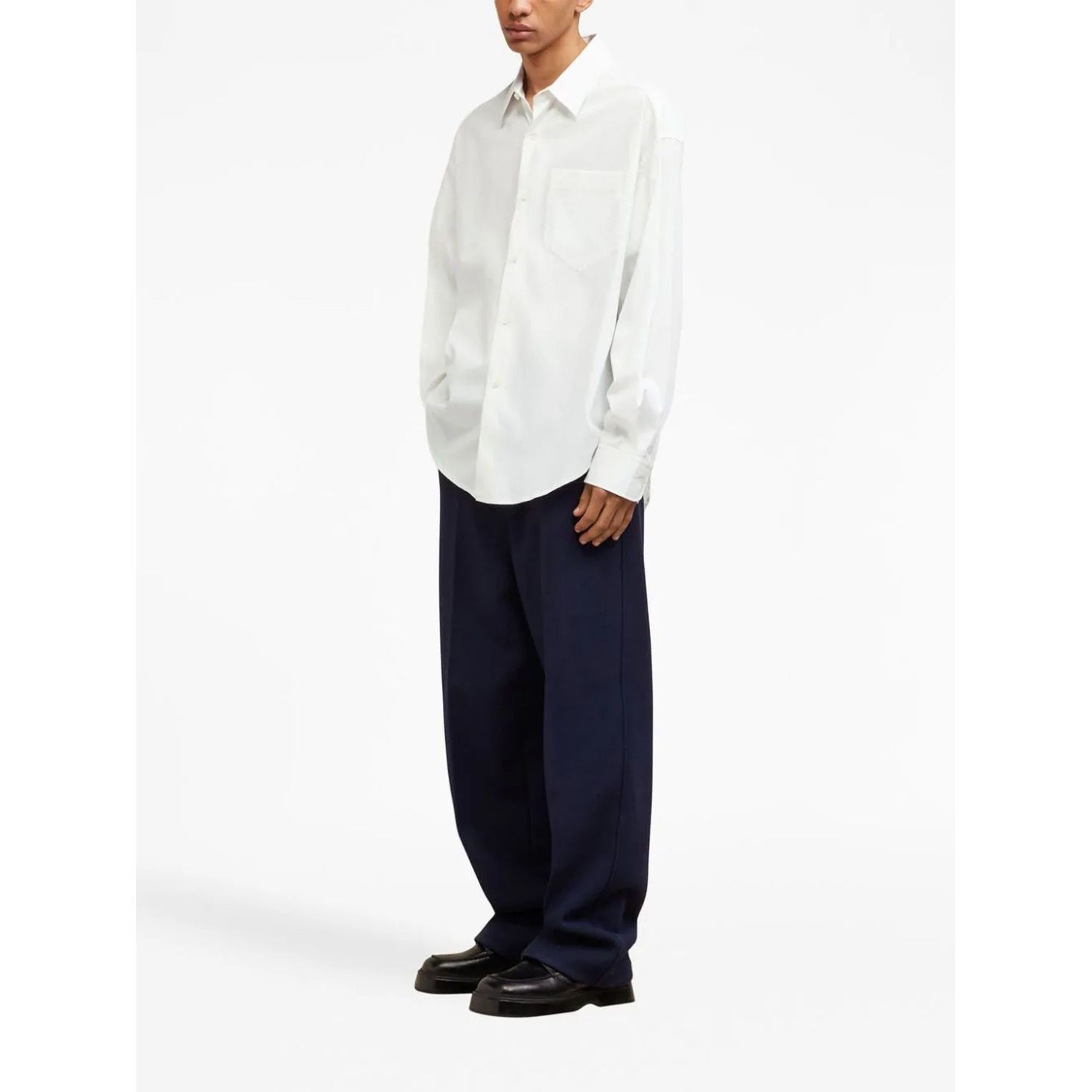 AMI PARIS Marškiniai ilgomis rankovėmis, Balta, Boxy fit shirt 2