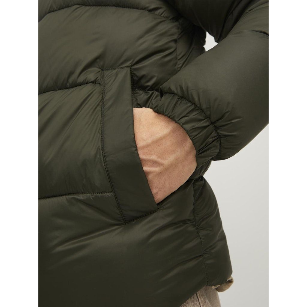 JACK & JONES Striukė vyrams, Žalia, JJETOBY PUFFER HOOD 7