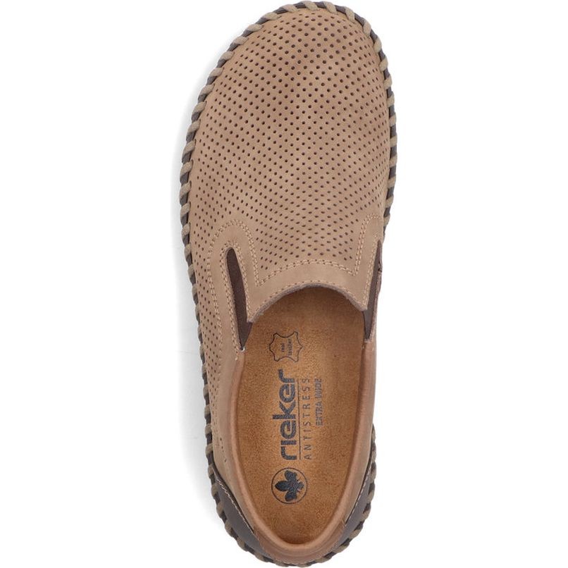 RIEKER Loaferiai vyrams, Ruda, Slipper 5