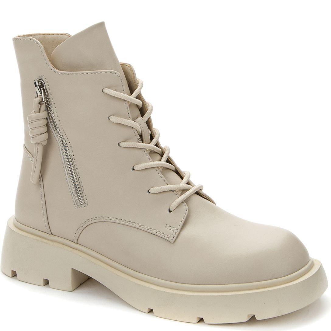 BETSY Pašiltinti aulinukai moterims, Smėlio, WARM BOOTS