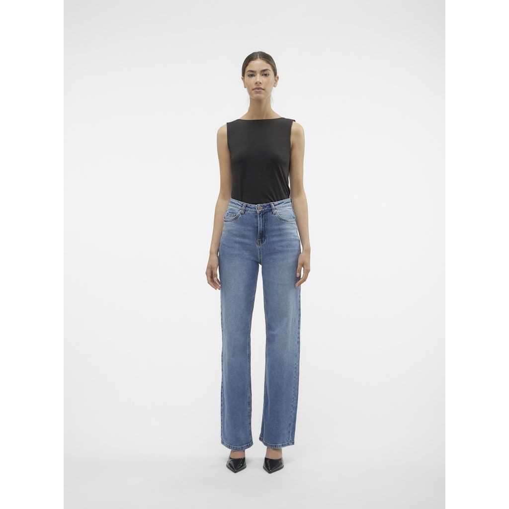 VERO MODA Platūs džinsai moterims, Mėlyna, Vmtessa wide leg 6