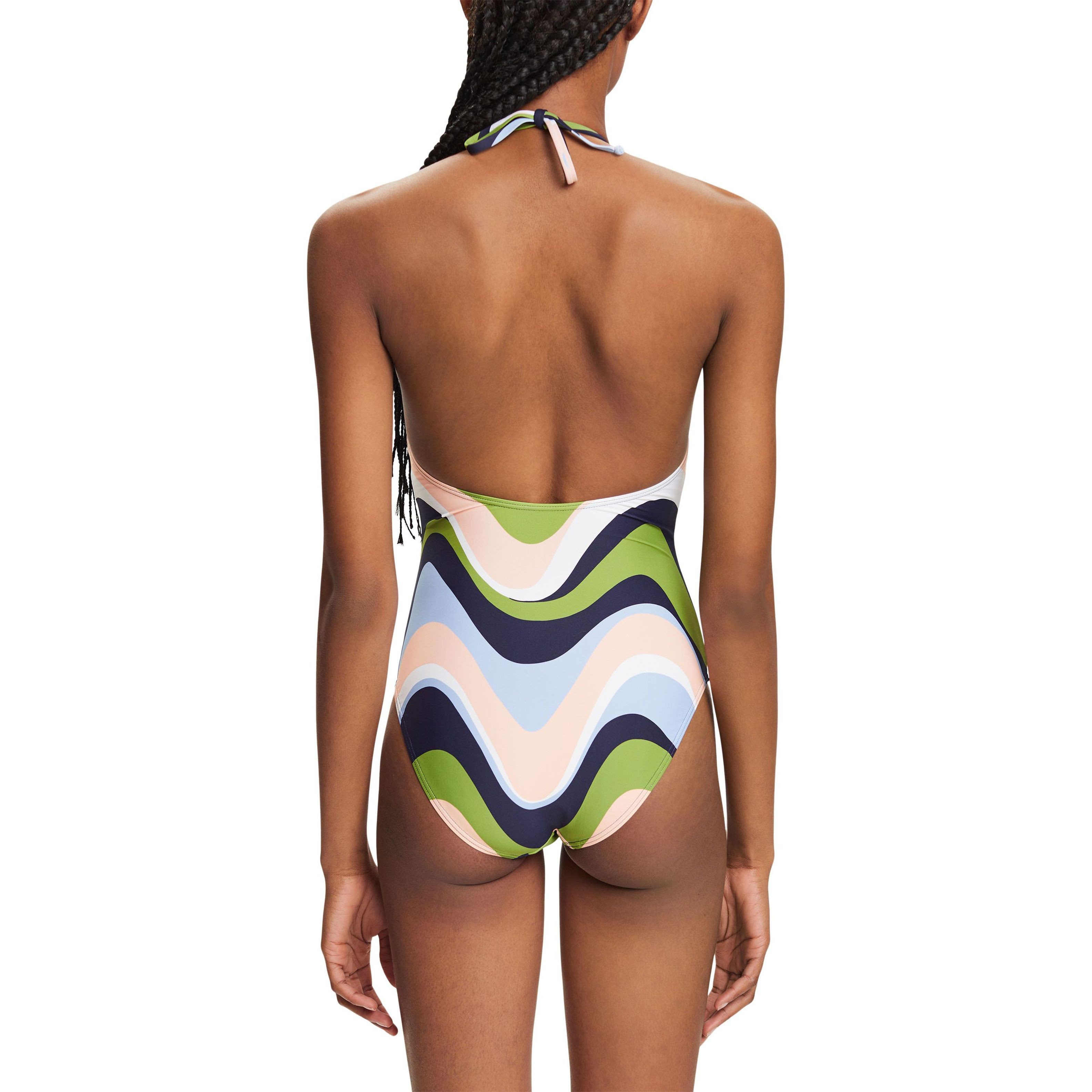 ESPRIT Maudymosi kostiumėlis moterims, Mėlyna, Wave beach Swimsuit 3