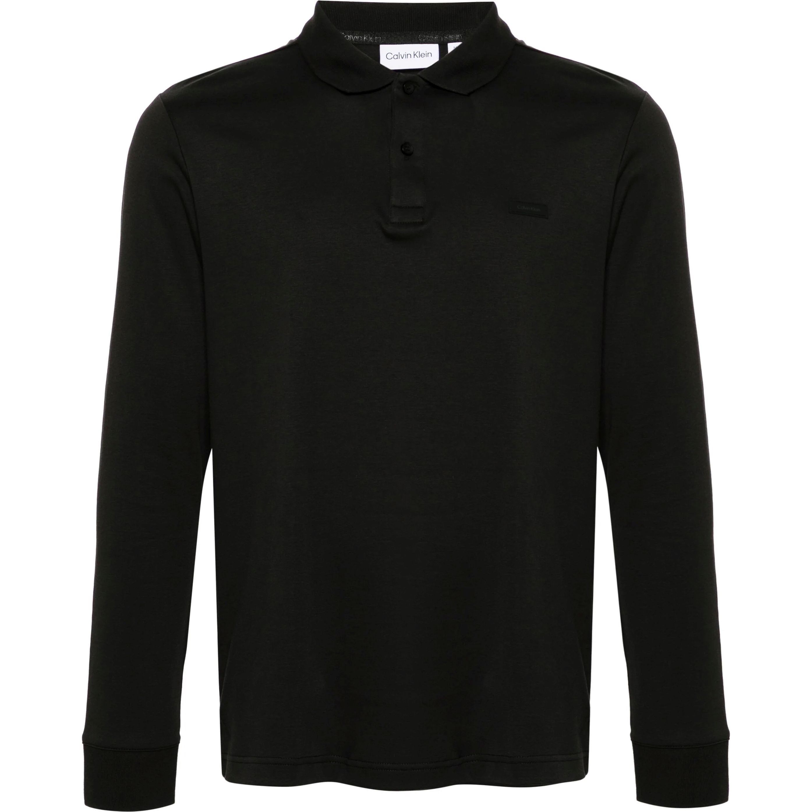 CALVIN KLEIN Polo marškiniai ilgos rank. vyrams, Juoda, L/s polo 1