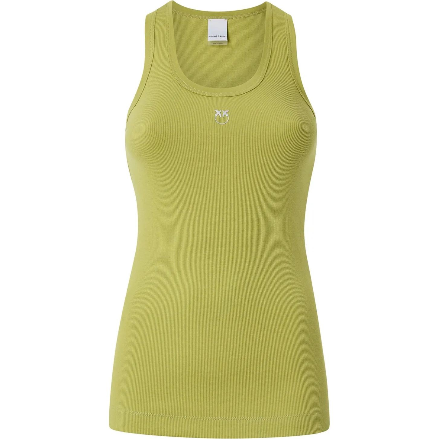 PINKO Marškiniai be rankovių moterims, Žalia, Calcolatore tank top 1