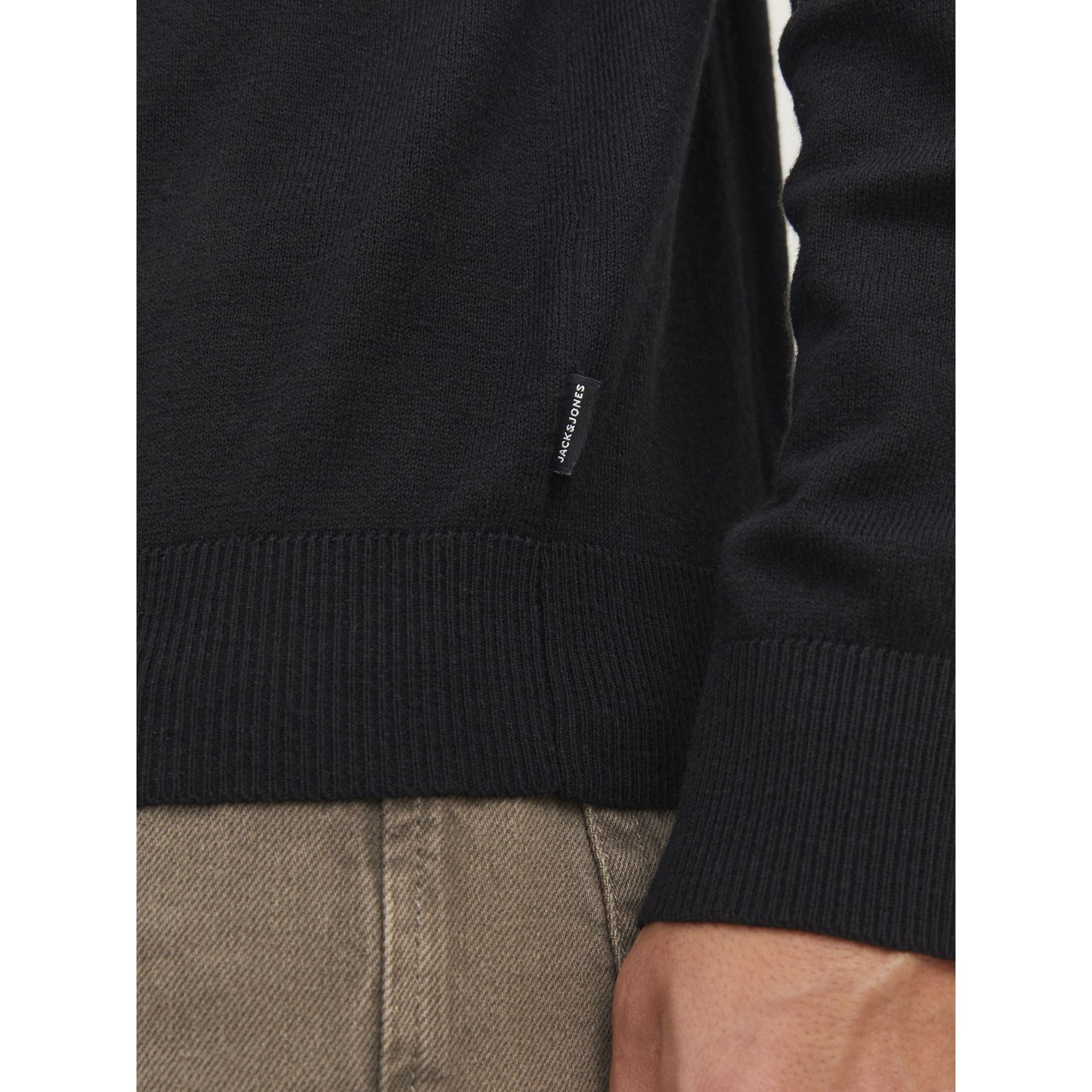 JACK & JONES Megztinis vyrams, Juoda, JJEEMIL KNIT ROLL NE 5