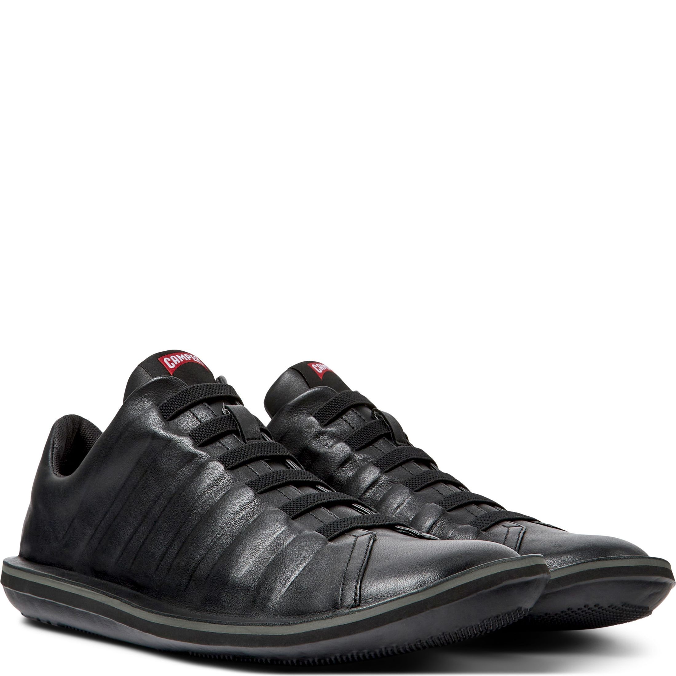 CAMPER Sportiniai bateliai vyrams, Juoda, Black leather sneakers 1