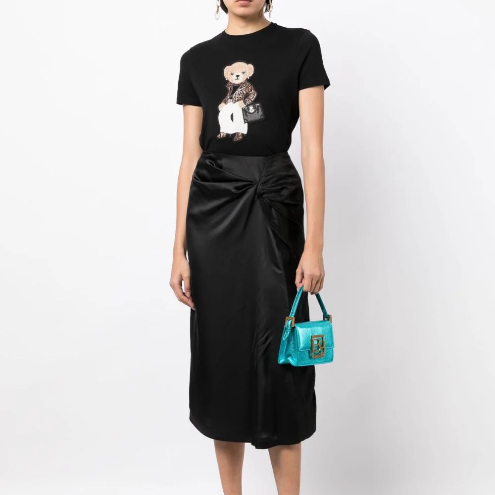 RALPH LAUREN Marškinėliai trump. rankovėmis moterims, Juoda, Moto bear short sleeve t shirt 2