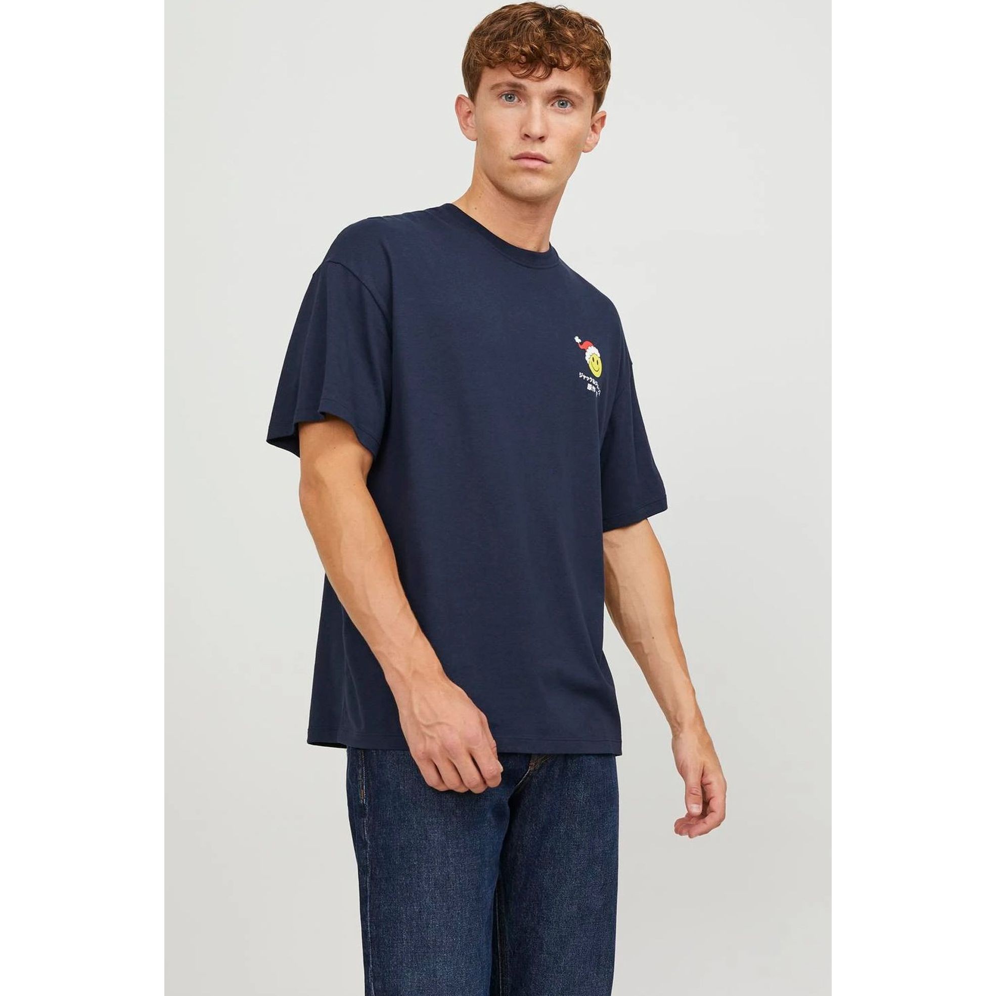 JACK & JONES Marškinėliai vyrams, Mėlyna, JORCEREMONY TEE SS CRE 4