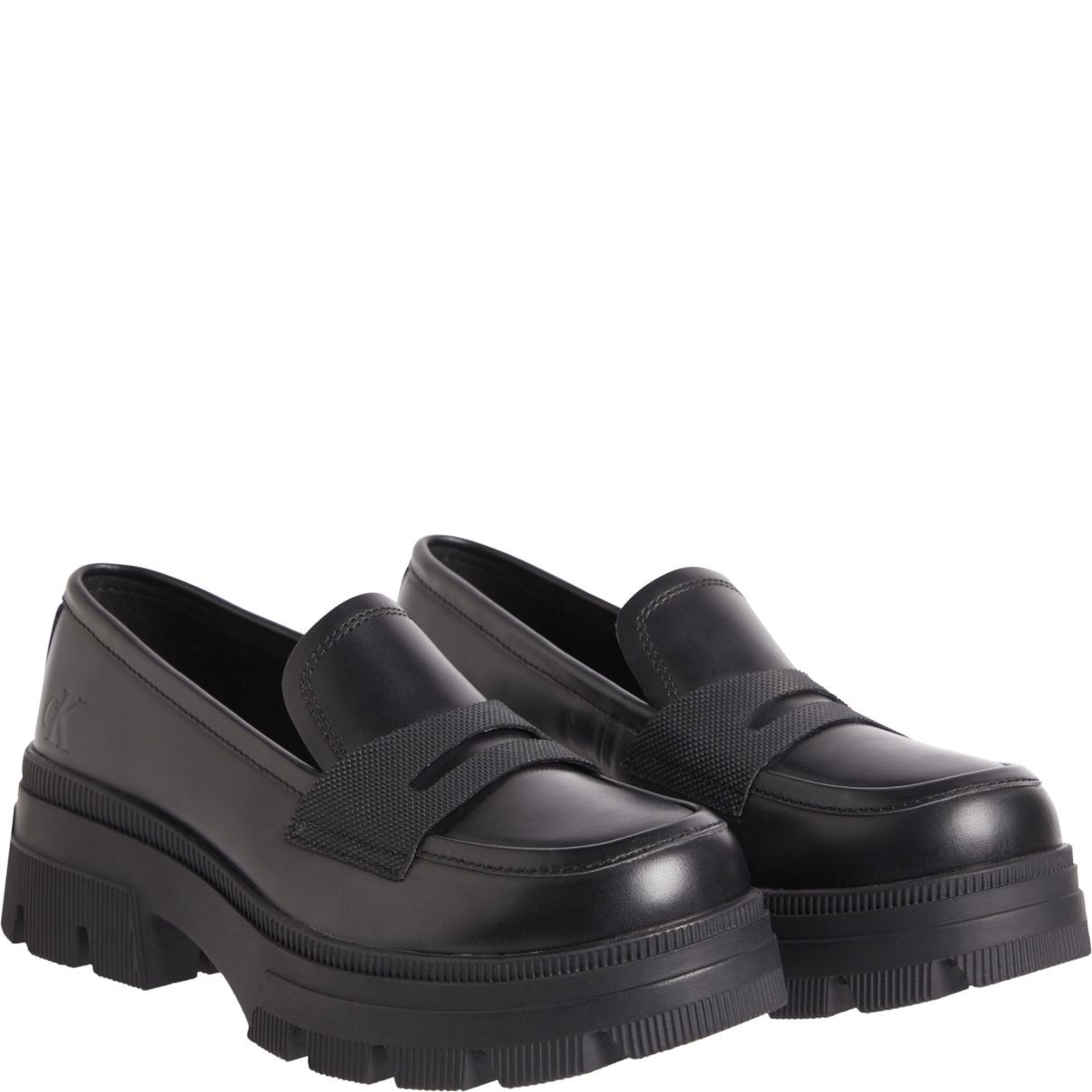 CALVIN KLEIN JEANS Loaferiai moterims, Juoda, Chunky combat loafer 1