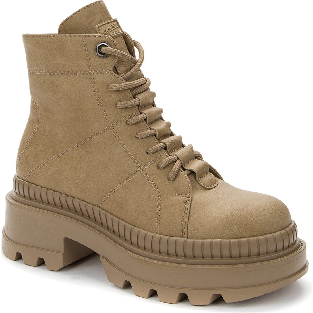 BETSY Pašiltinti aulinukai moterims, Smėlio, WARM BOOTS