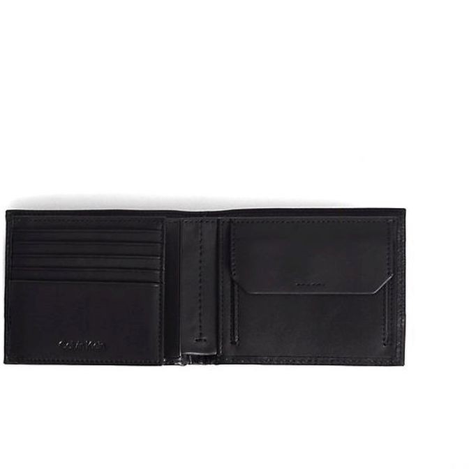CALVIN KLEIN Piniginė vyrams, Juoda, SUBTLE MIX TRIFOLD 10CC W/COIN 3
