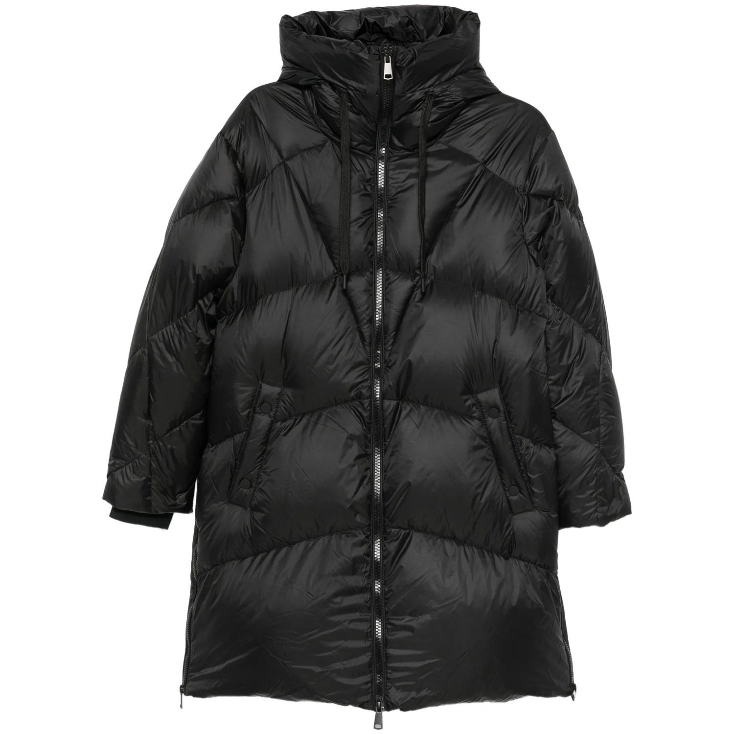 SERGIO MORETTI Pūkinė striukė moterims, Juoda, Jackets 1