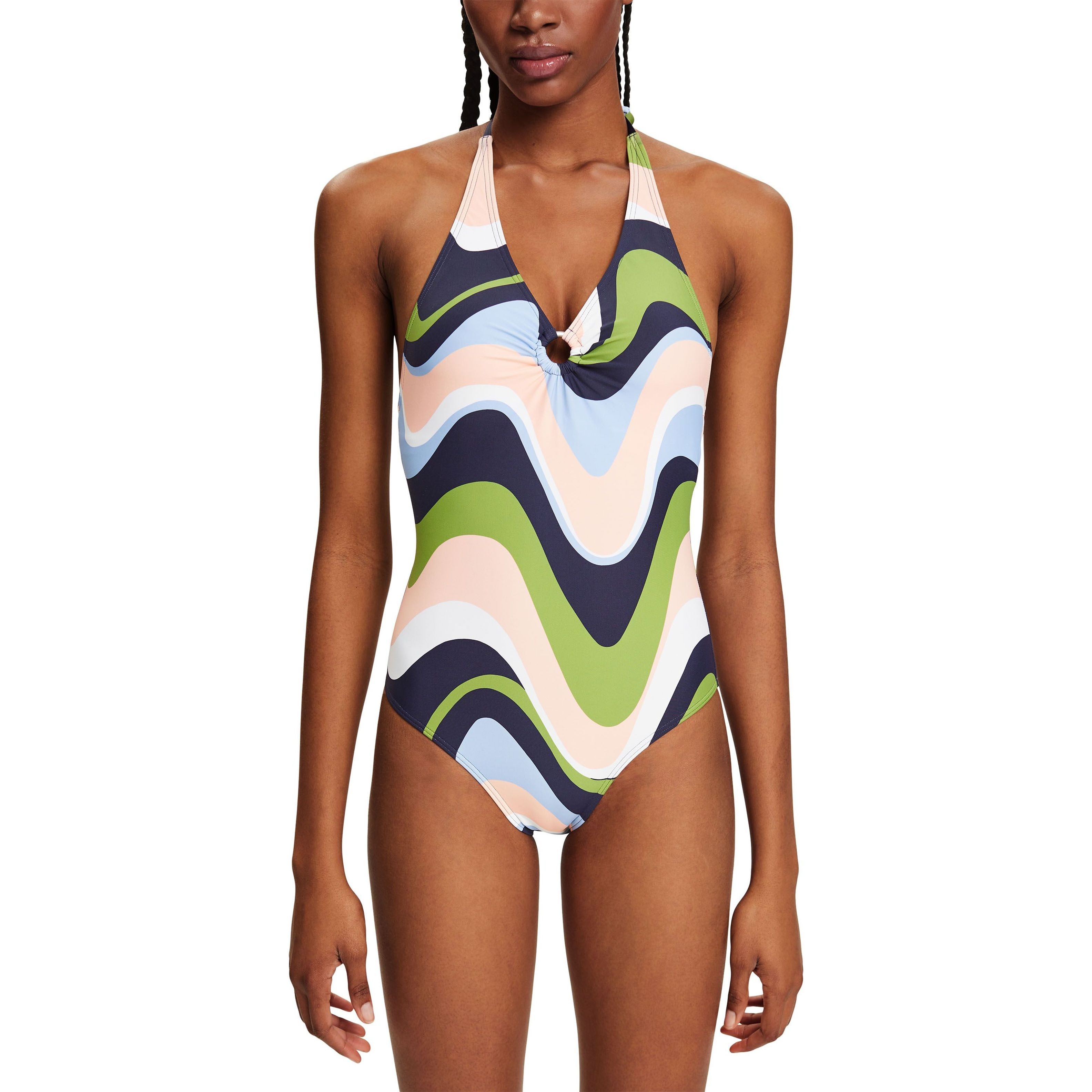 ESPRIT Maudymosi kostiumėlis moterims, Mėlyna, Wave beach Swimsuit 2