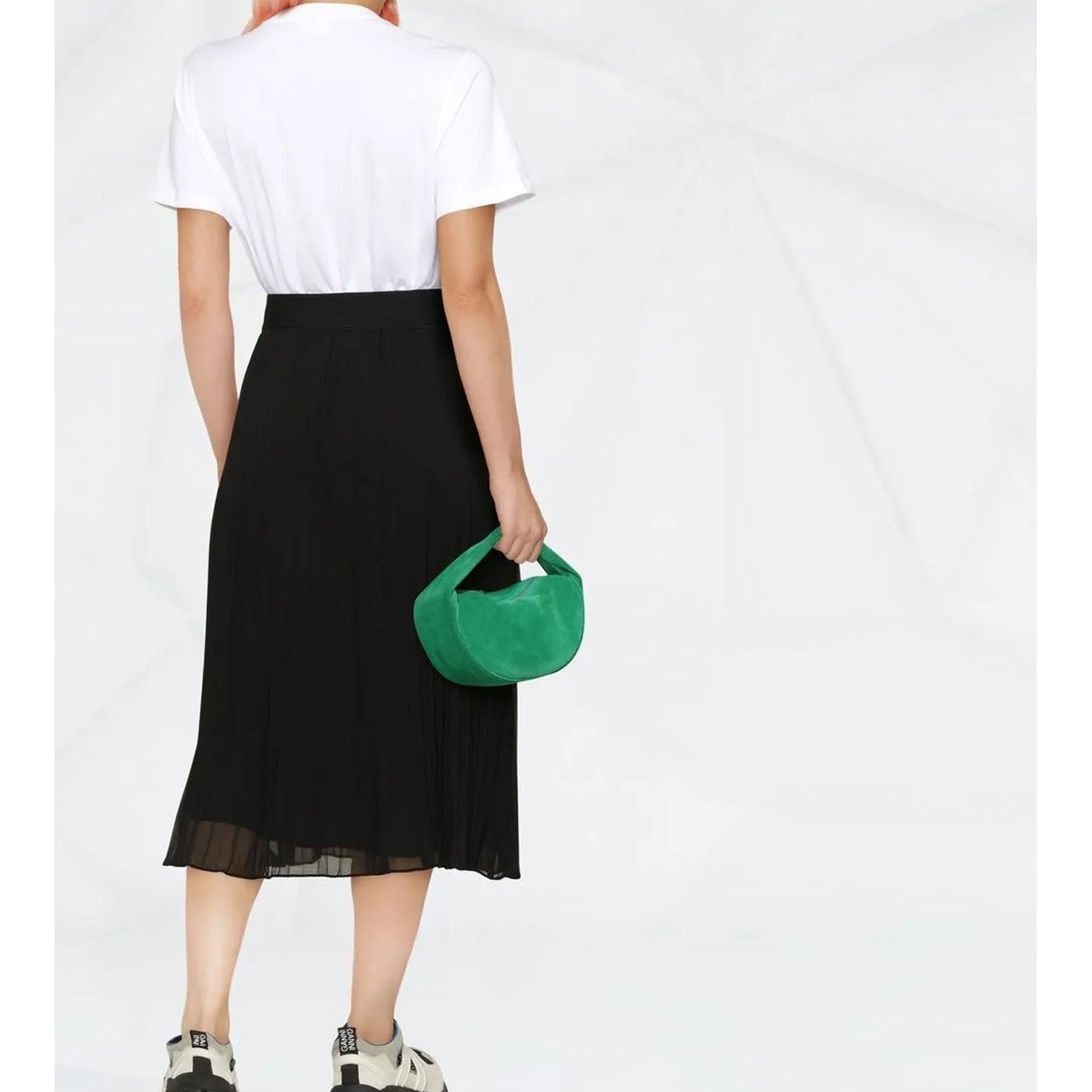 DKNY Maxi sijonas moterims, Juoda, Pull on pleated maxi skirt 3