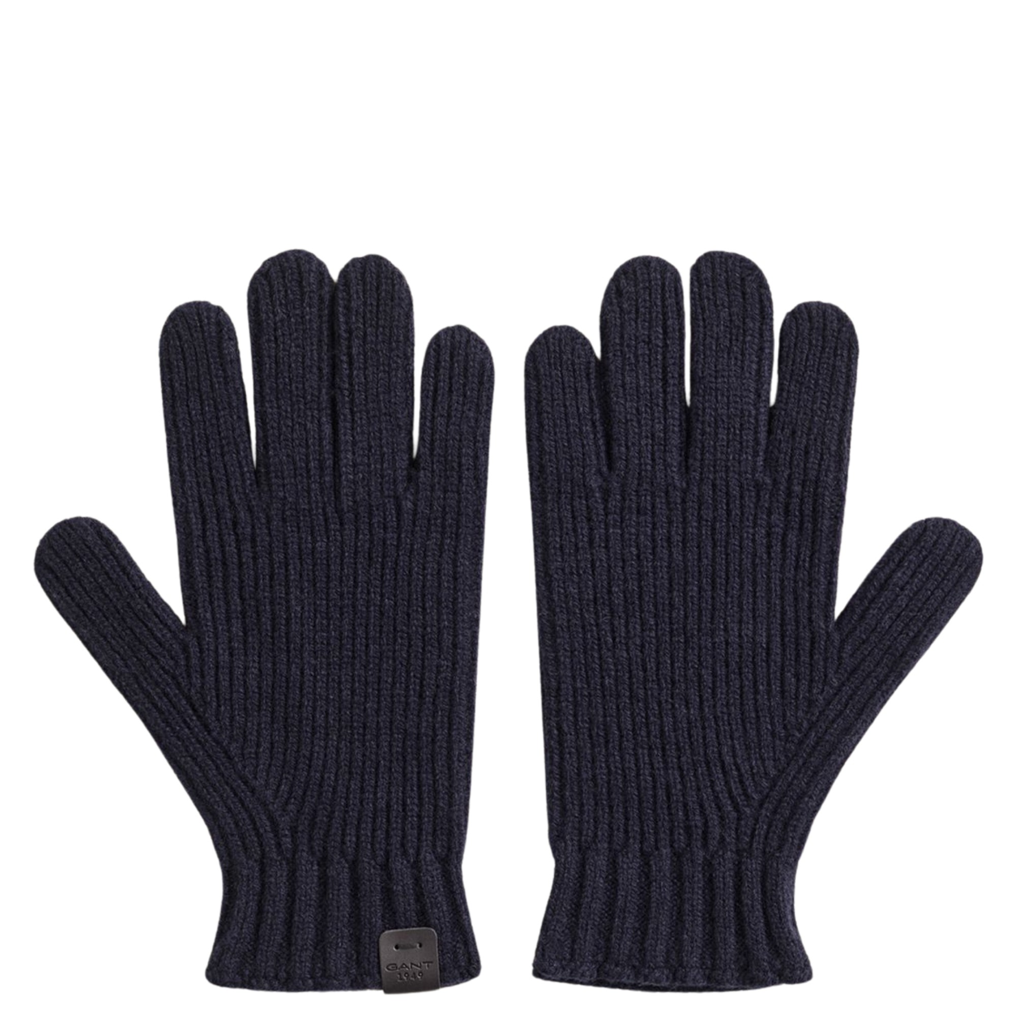 GANT Pirštuotos pirštinės vyrams, Mėlyna, Lambswool ribbed glove