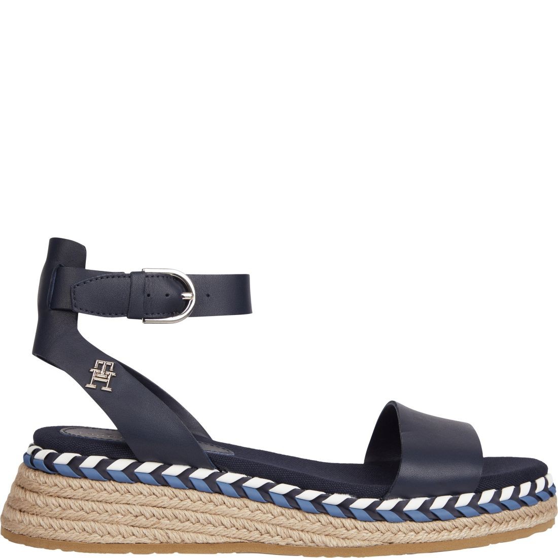 TOMMY HILFIGER Basutės moterims, Mėlyna, Low wedge sandal 1