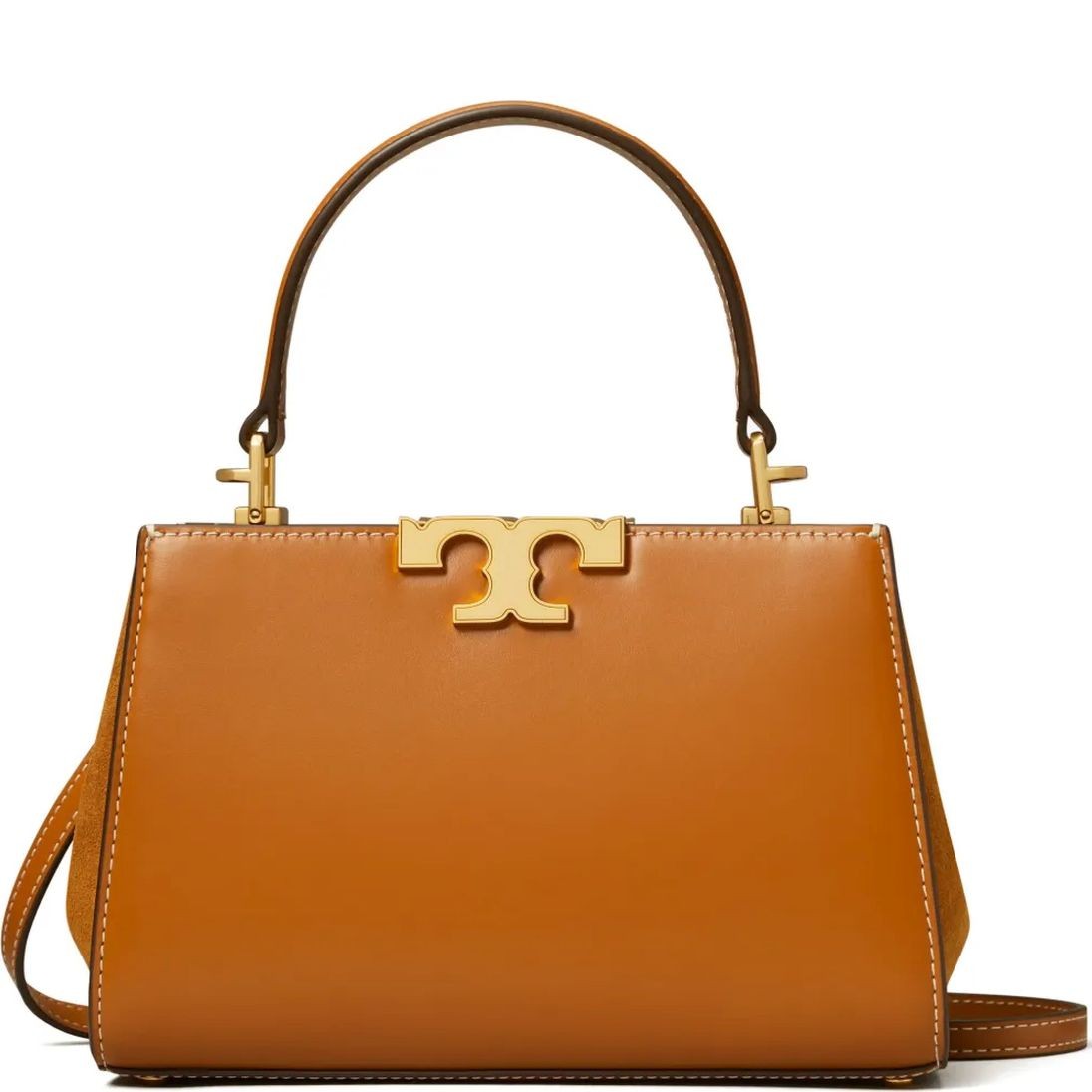 TORY BURCH Rankinė per petį moterims, Ruda, Eleanor mini satchel 1