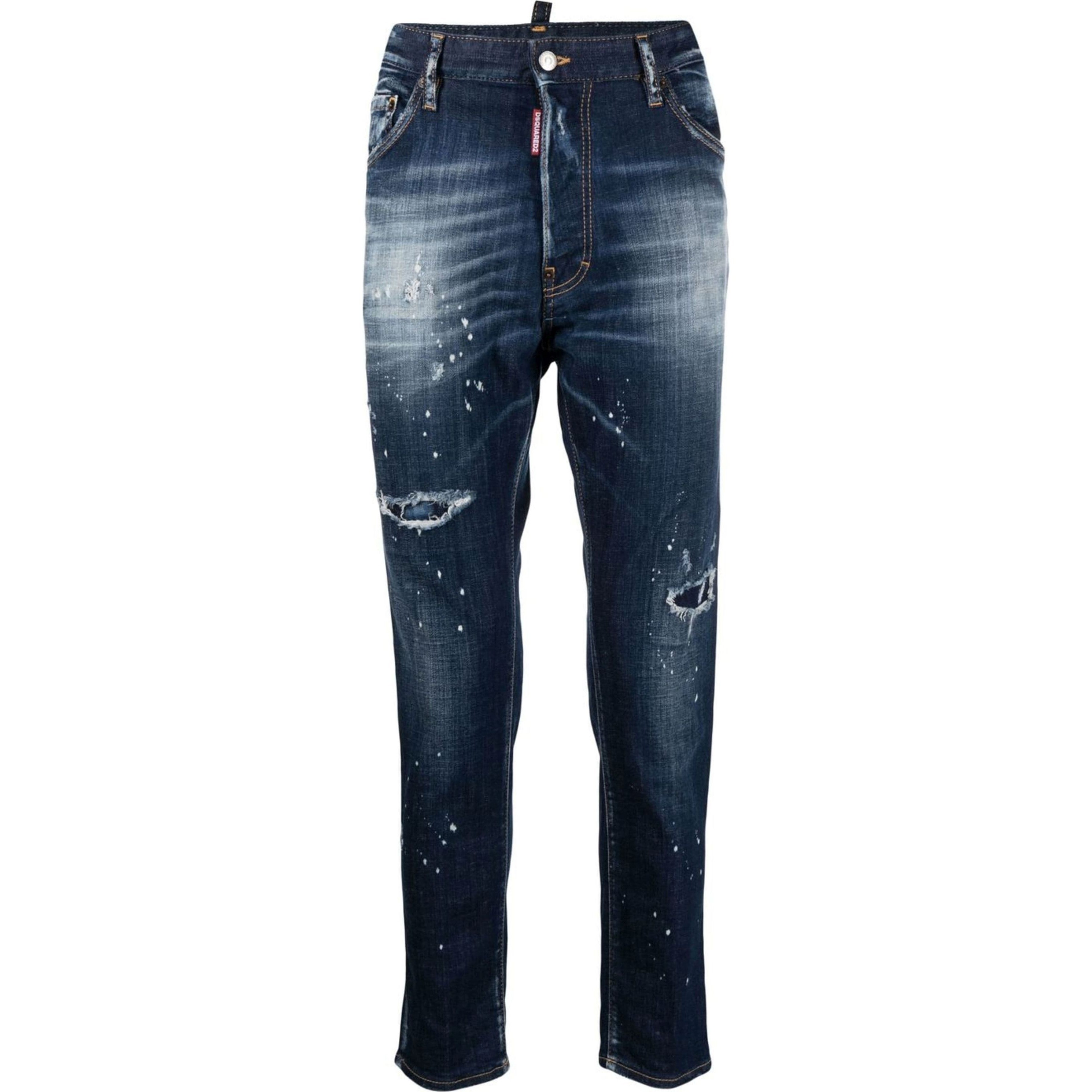 DSQUARED2 Aptempti džinsai vyrams, Mėlyna, Pants 5 pockets 1