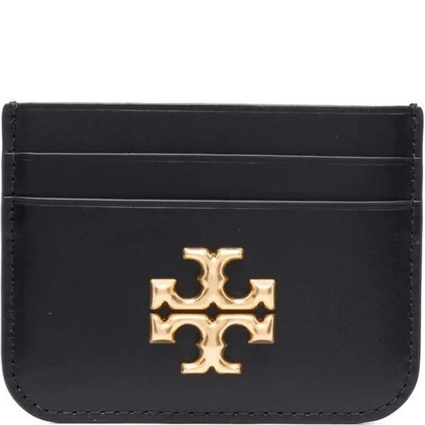 TORY BURCH Piniginė moterims, Juoda, Eleanor card case 1