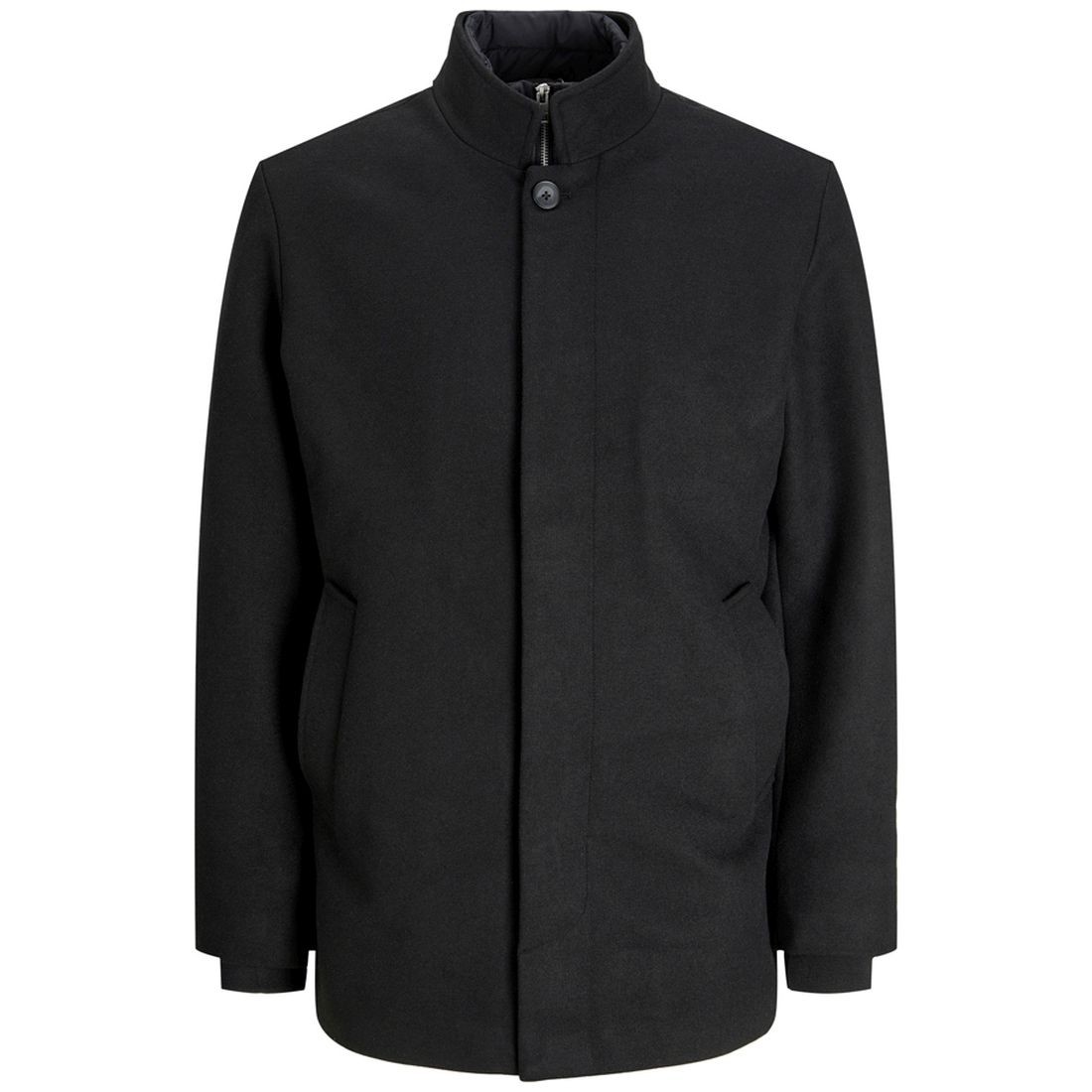 JACK & JONES Paltas vyrams, Juoda, Harrison wool blend jacket