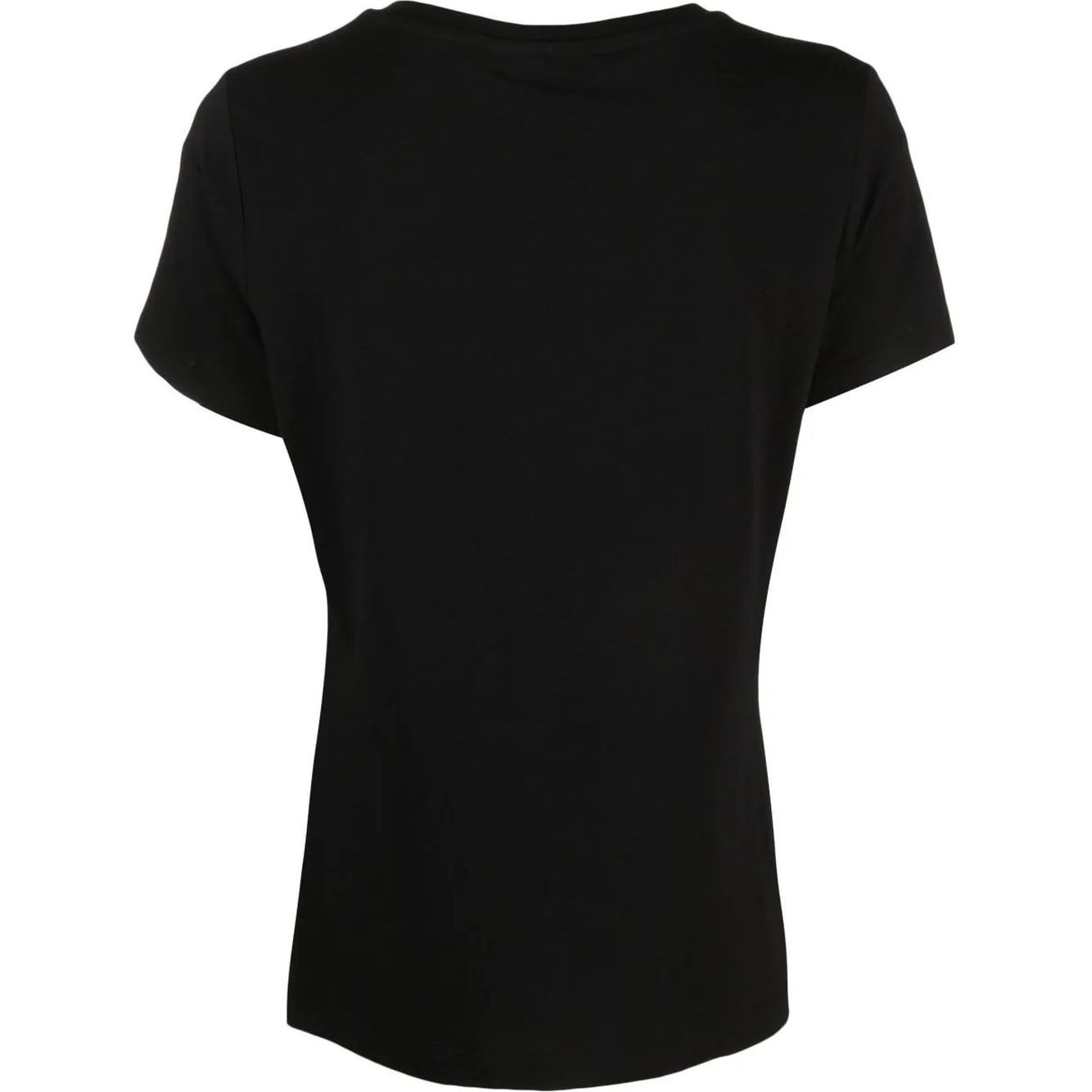DKNY Marškinėliai trump. rankovėmis moterims, Juoda, S/s stack logo tee 2