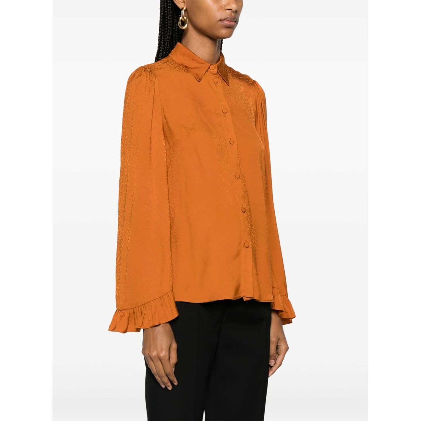 TWINSET Marškiniai ilgomis rankovėmis moterims, Ruda, Long sleeve shirt 3