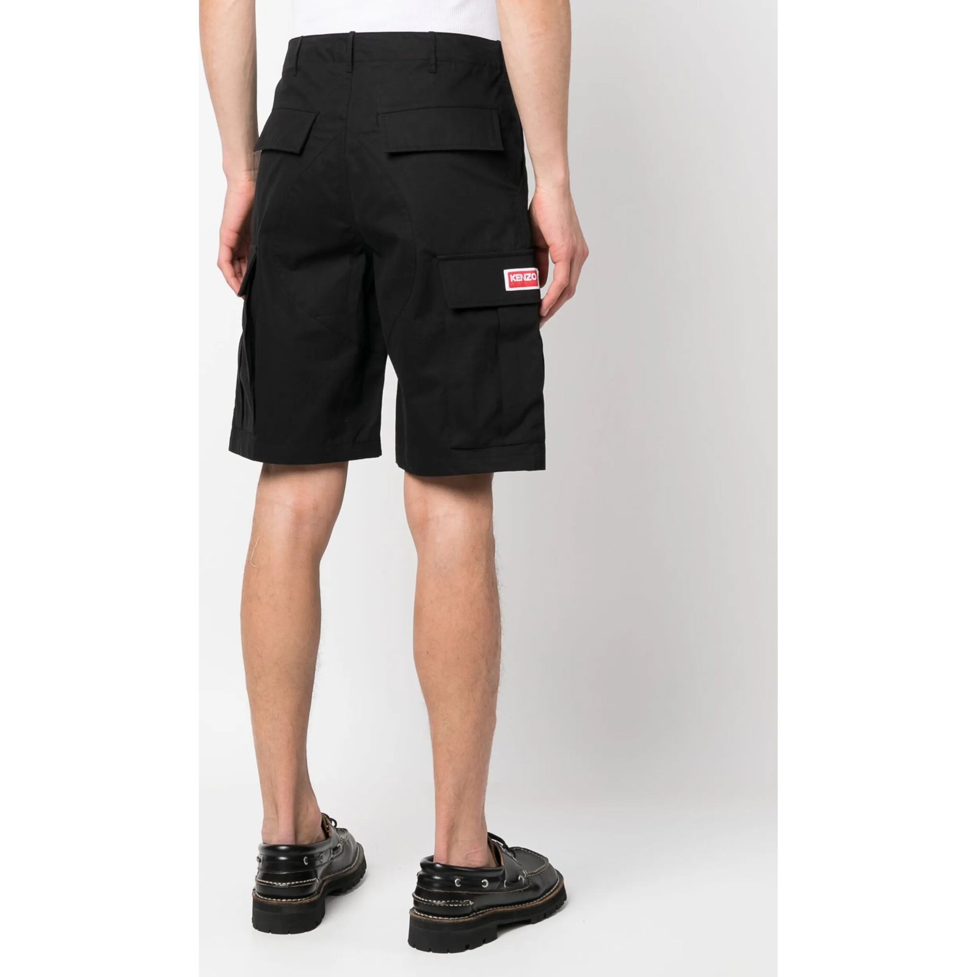 KENZO Šortai vyrams, Juoda, Cargo workwear short 4