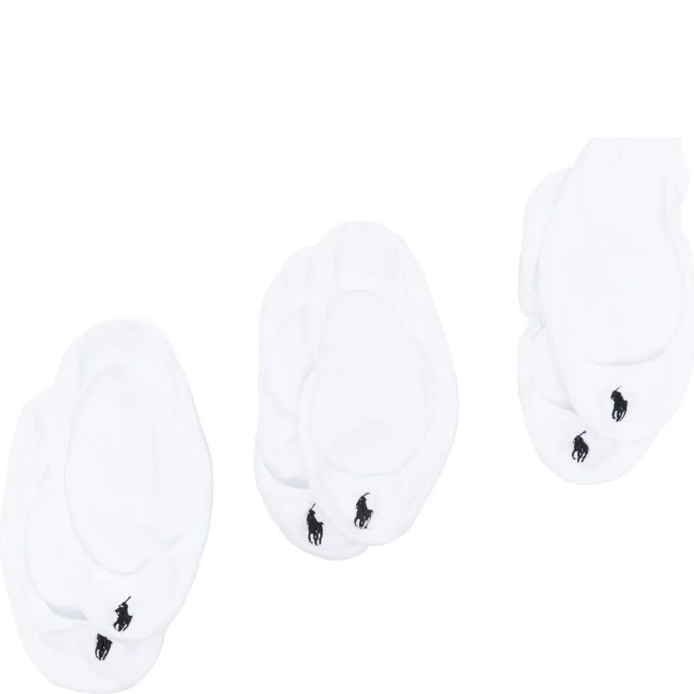 POLO RALPH LAUREN UW Kojinės moterims, Balta, Wide rib ank-socks 1