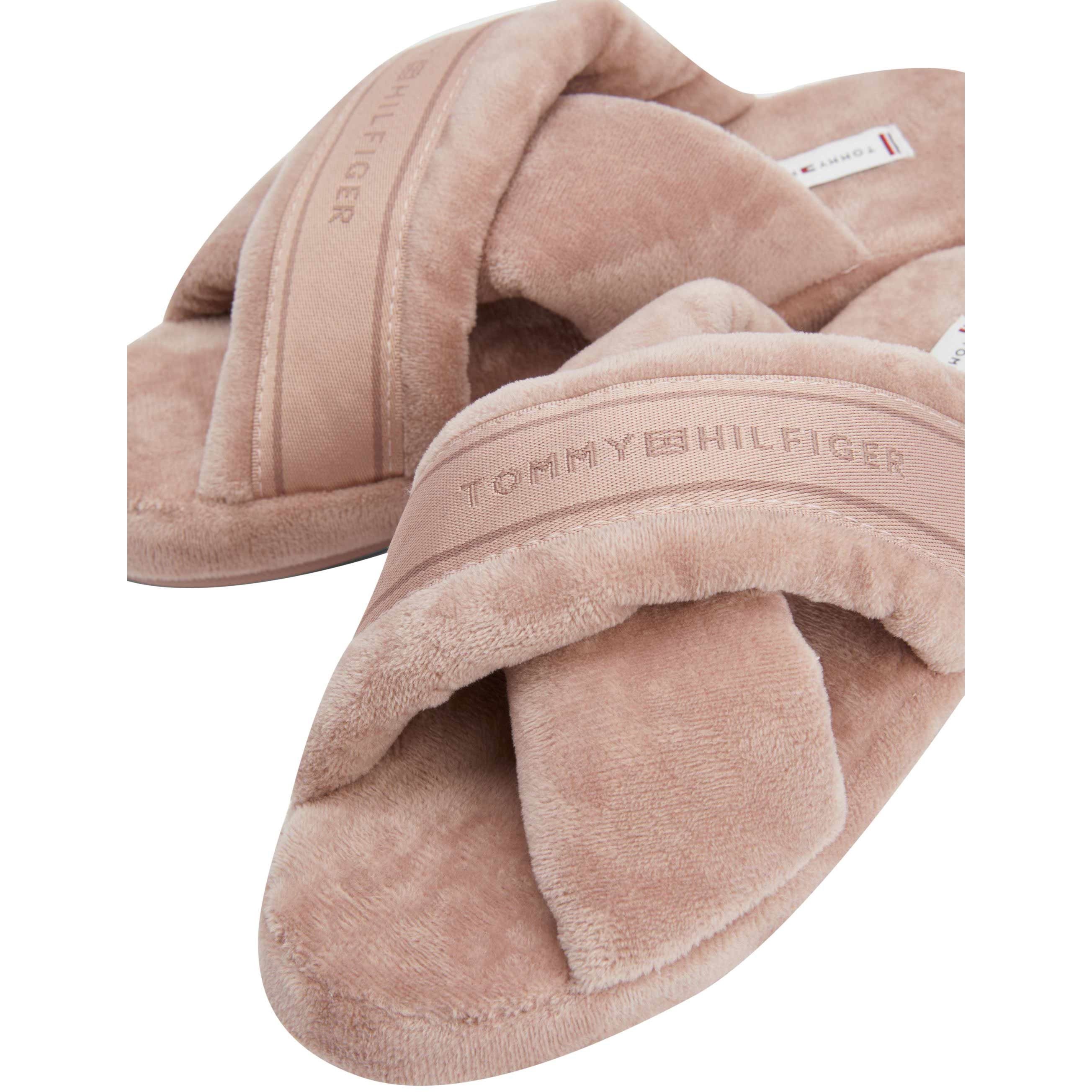TOMMY HILFIGER Namų šlepetės moterims, Smėlio, COMFY HOME SLIPPERS WISTRAPS 2