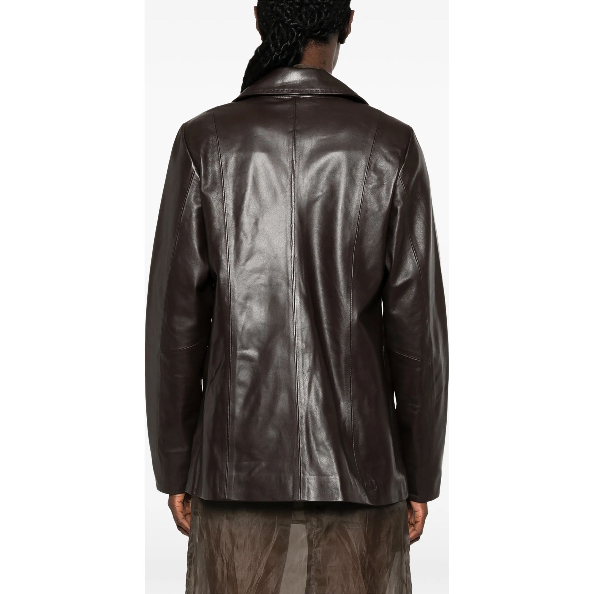 ADRIANNA FERETTI Odinė striukė moterims, Ruda, Leather jacket 4