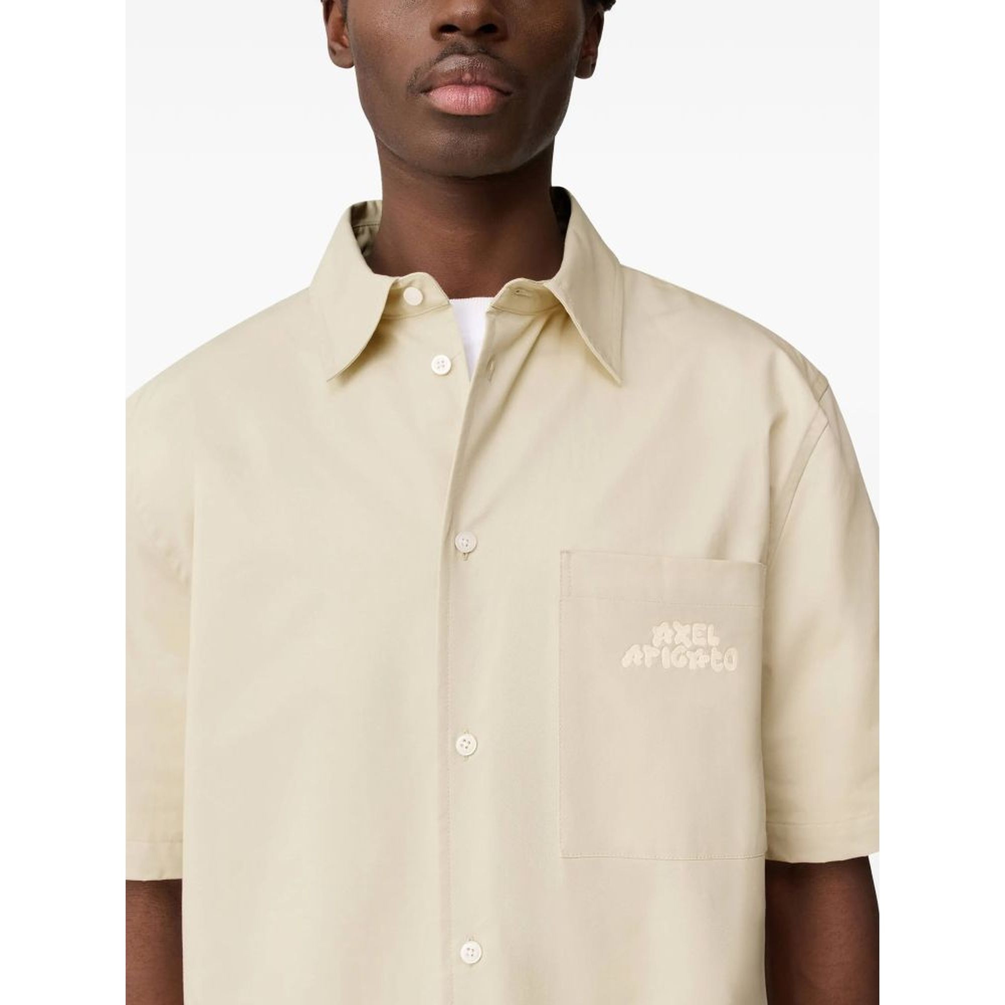 AXEL ARIGATO Marškiniai trump. rankovėmis vyrams, Smėlio, Drew shirt 5