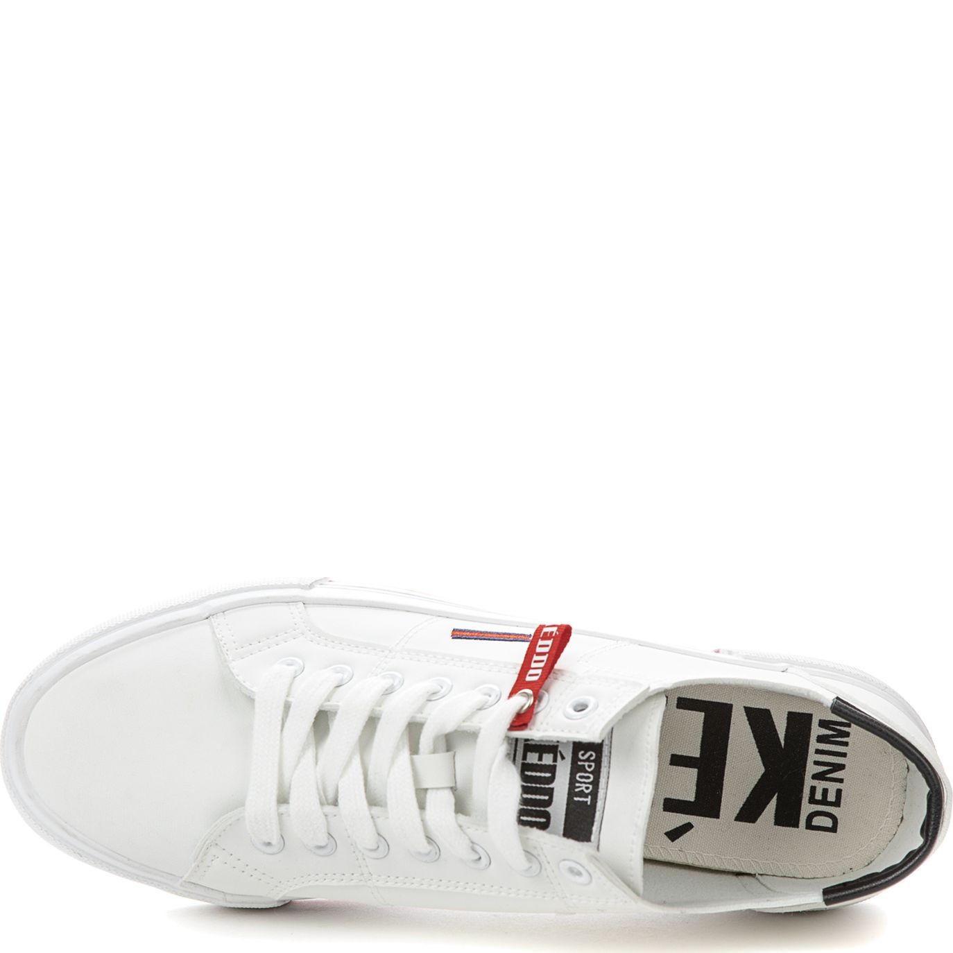 KEDDO DENIM Sportbačiai vyrams, Balta, SNEAKERS 4