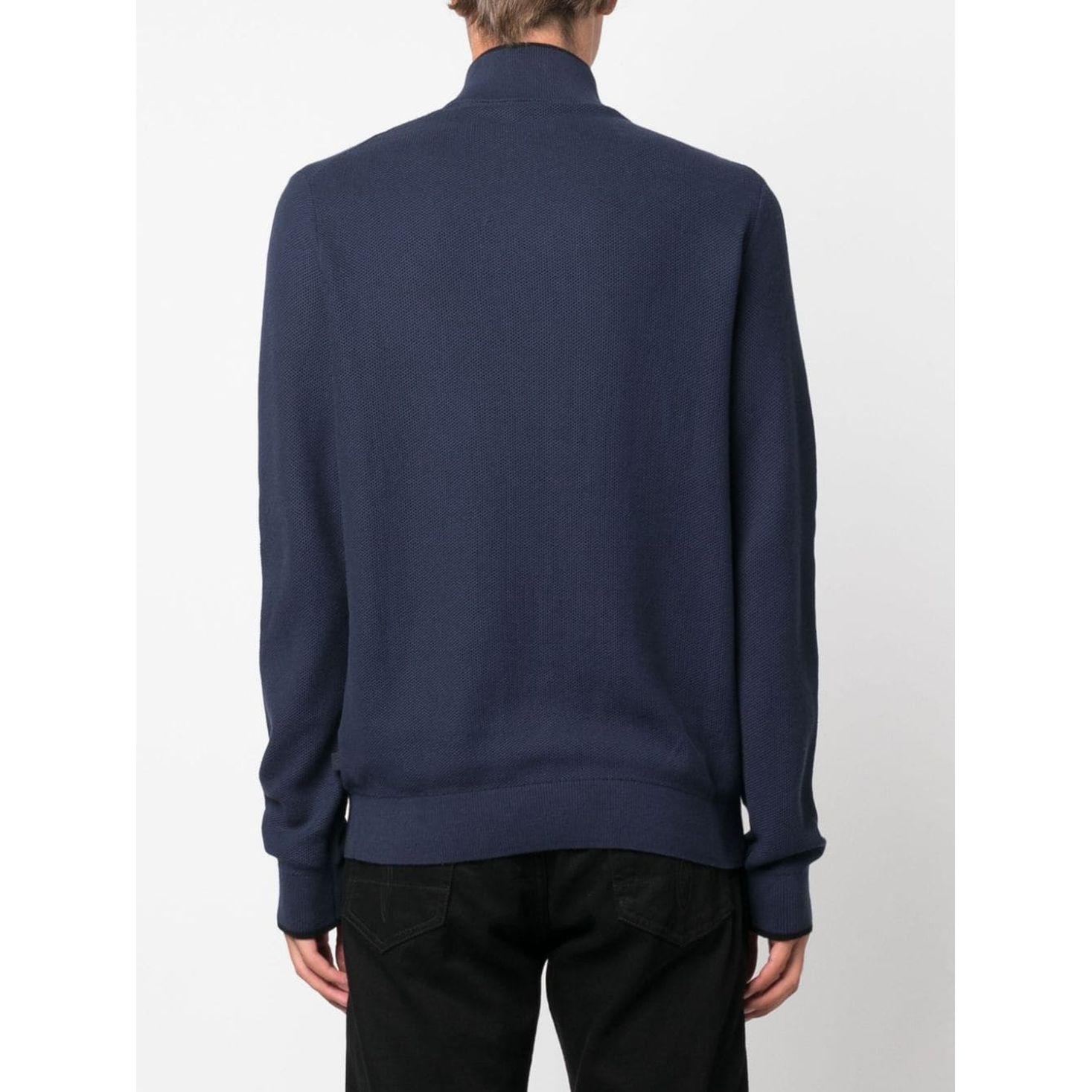 MICHAEL KORS Megztinis vyrams, Mėlyna, Core cotton zip sweater 4