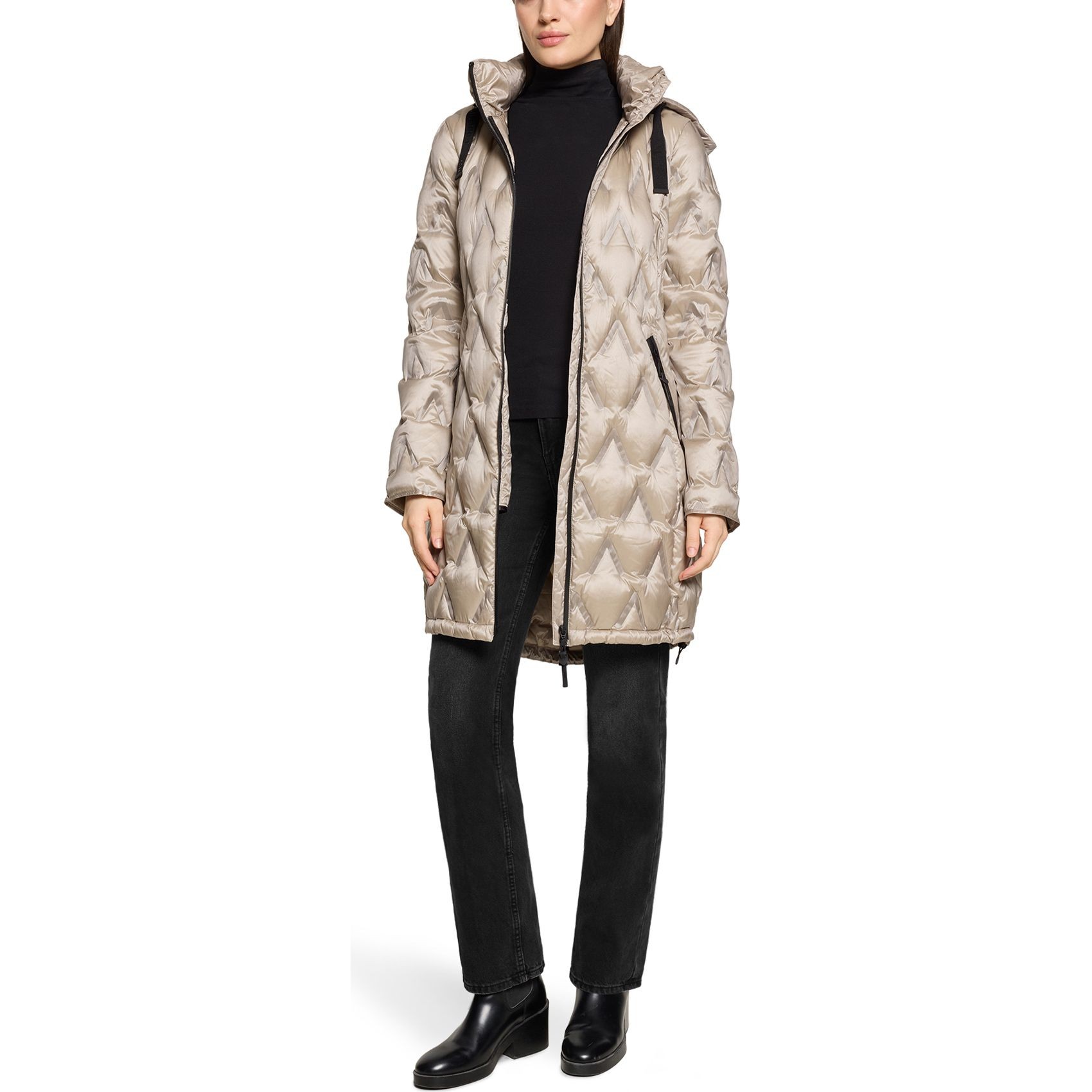 GIL BRET Pūkinis paltas moterims, Pilka, Down Coat 3