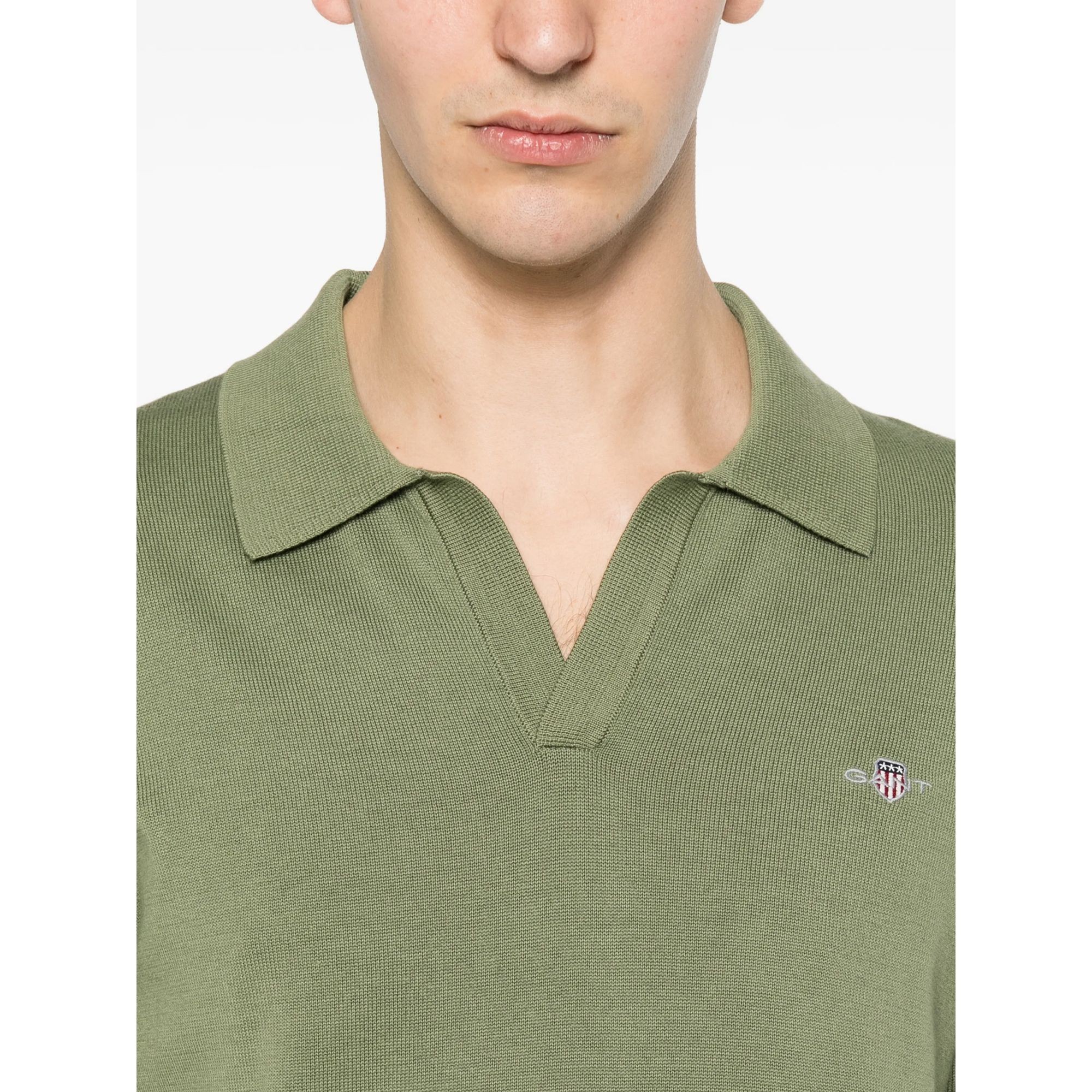 GANT Polo marškiniai trumpos rank. vyrams, Žalia, 8030565-379 Polo short 5