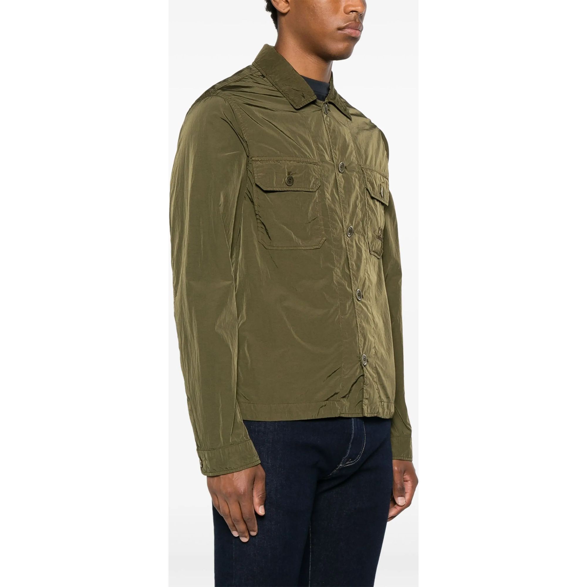 C.P. COMPANY Marškiniai ilgomis rankovėmis vyrams, Pilka, Chrome-r pocket overshirt 3