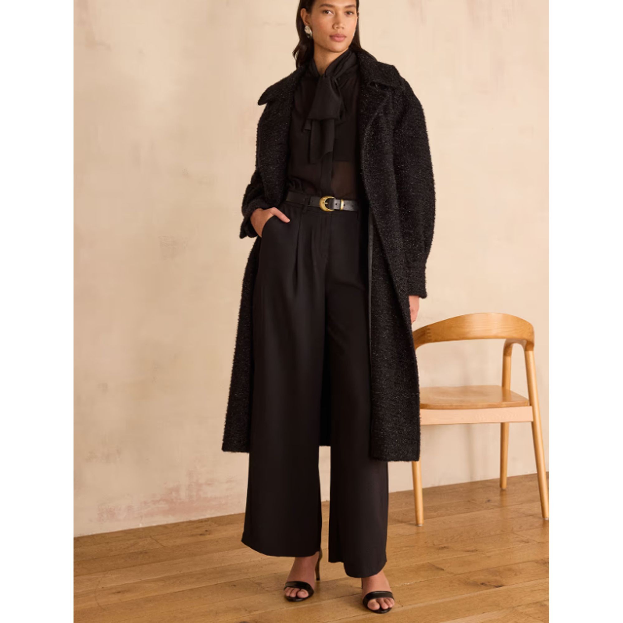 MAISON123 Kelnės moterims, Juoda, Trousers, ms6557691-7 5