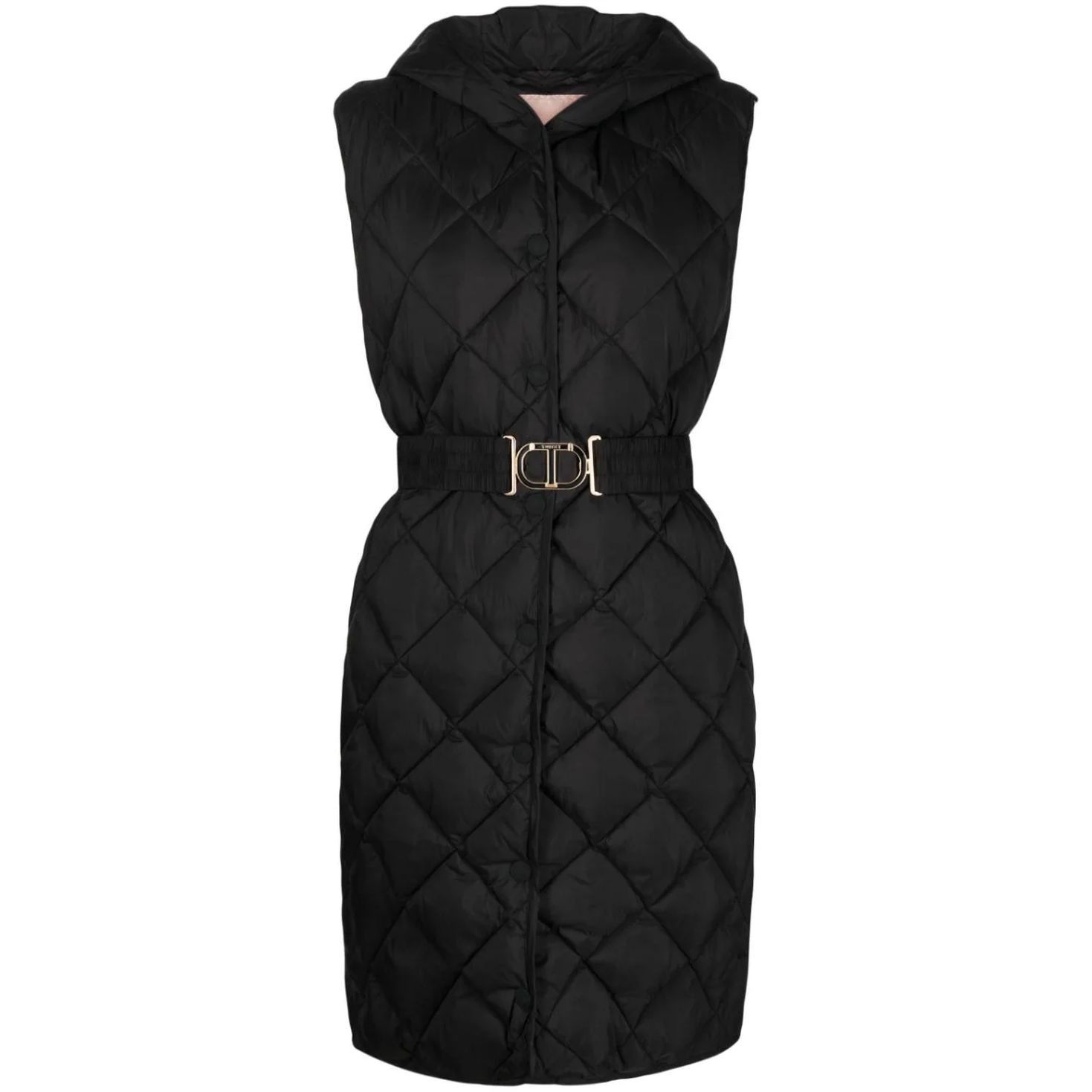 TWINSET Pūkinė liemenė moterims, Juoda, Puffed vest 1