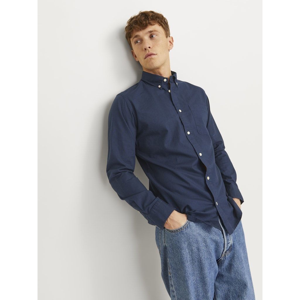 JACK & JONES Marškiniai vyrams, Navy, JPRBROOK OXFORD 5