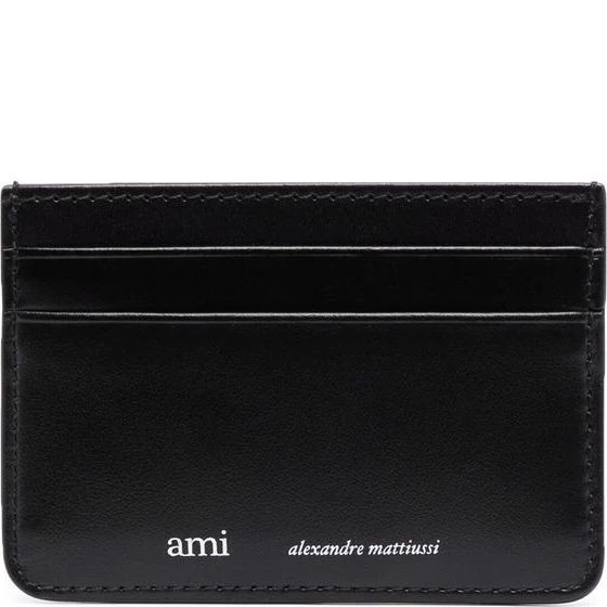 AMI PARIS Kortelių dėklas, Juoda, Ami card holder 1
