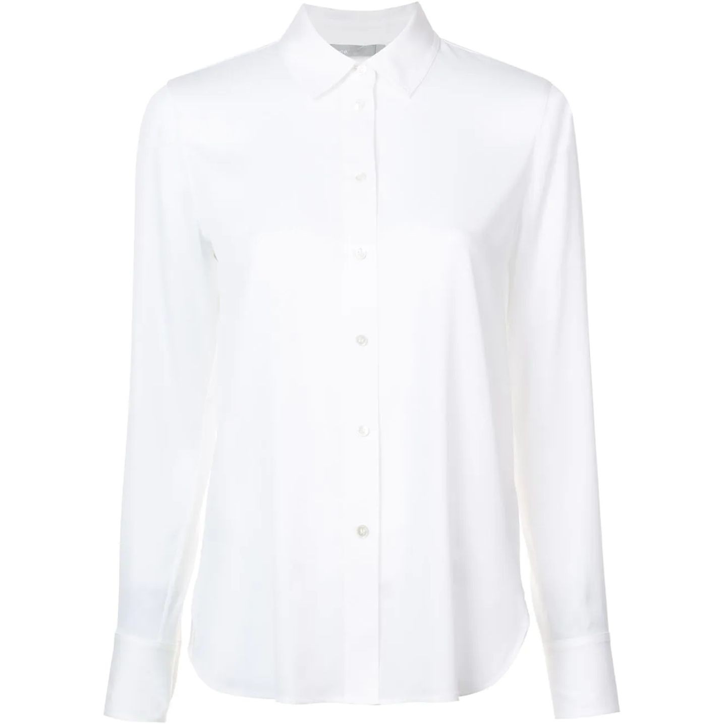 VINCE Marškiniai ilgomis rankovėmis moterims, Balta, Slim fitted blouse 1