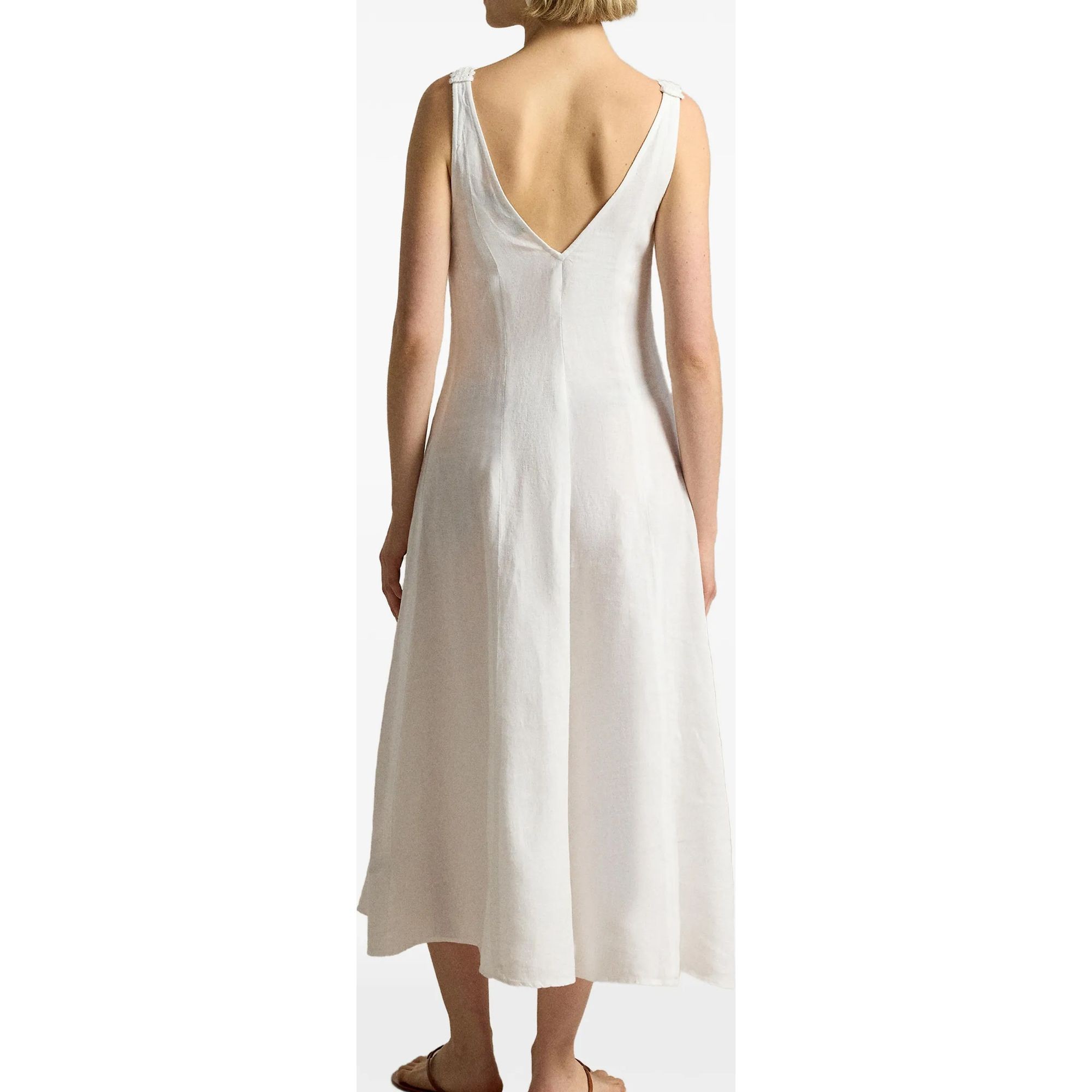 POLO RALPH LAUREN Midi suknelė moterims, Balta, Woven-fit & flare-dresses 3