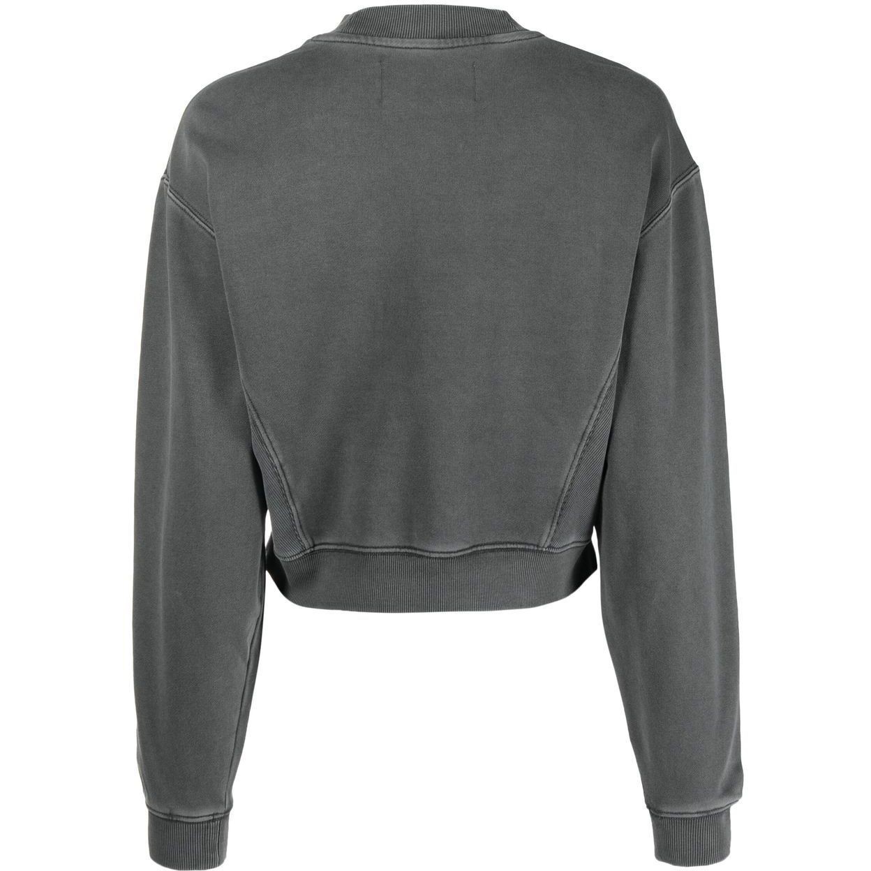CALVIN KLEIN JEANS Sportinis nertinis moterims, Juoda, Wash short crew neck sweater 2