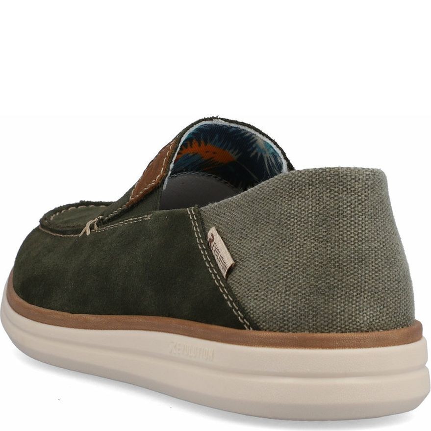 RIEKER Mokasinai vyrams, Žalia, MOCASINS 3