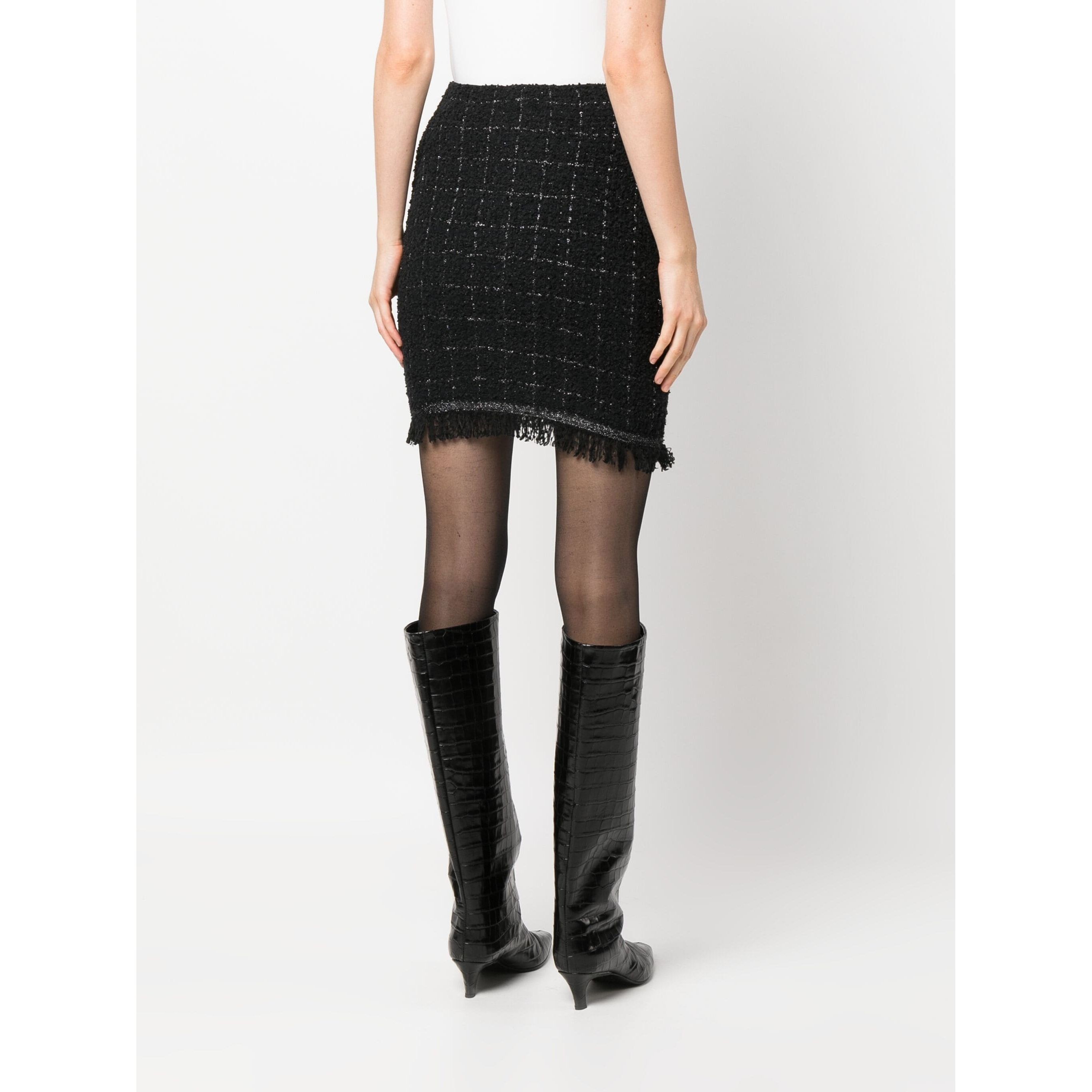 PINKO Mini sijonas moterims, Juoda, Girino skirt 3