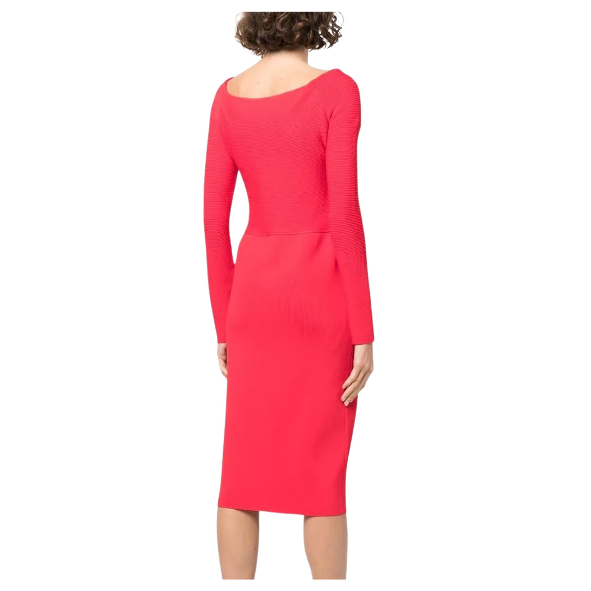 RALPH LAUREN Midi suknelė moterims, Raudona, LEEVE-COCKTAIL DRESS 3