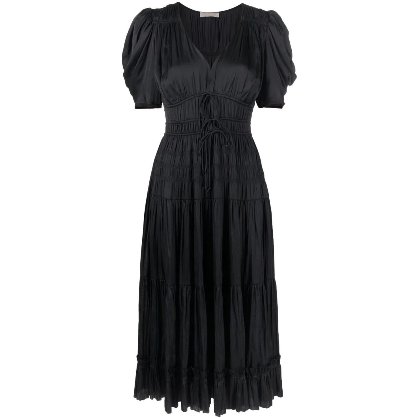 ULLA JOHNSON Midi suknelė moterims, Juoda, Daria Dress 1