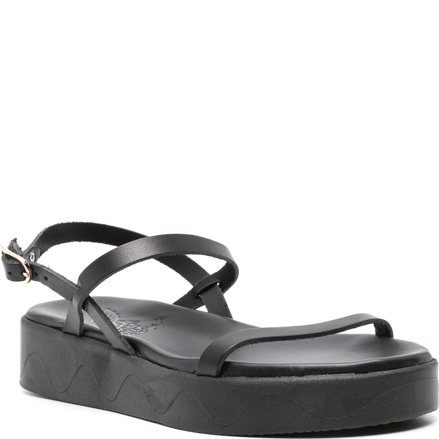 ANCIENT GREEK SANDAL Basutės moterims, Juoda, Evriali vachetta sandals 1