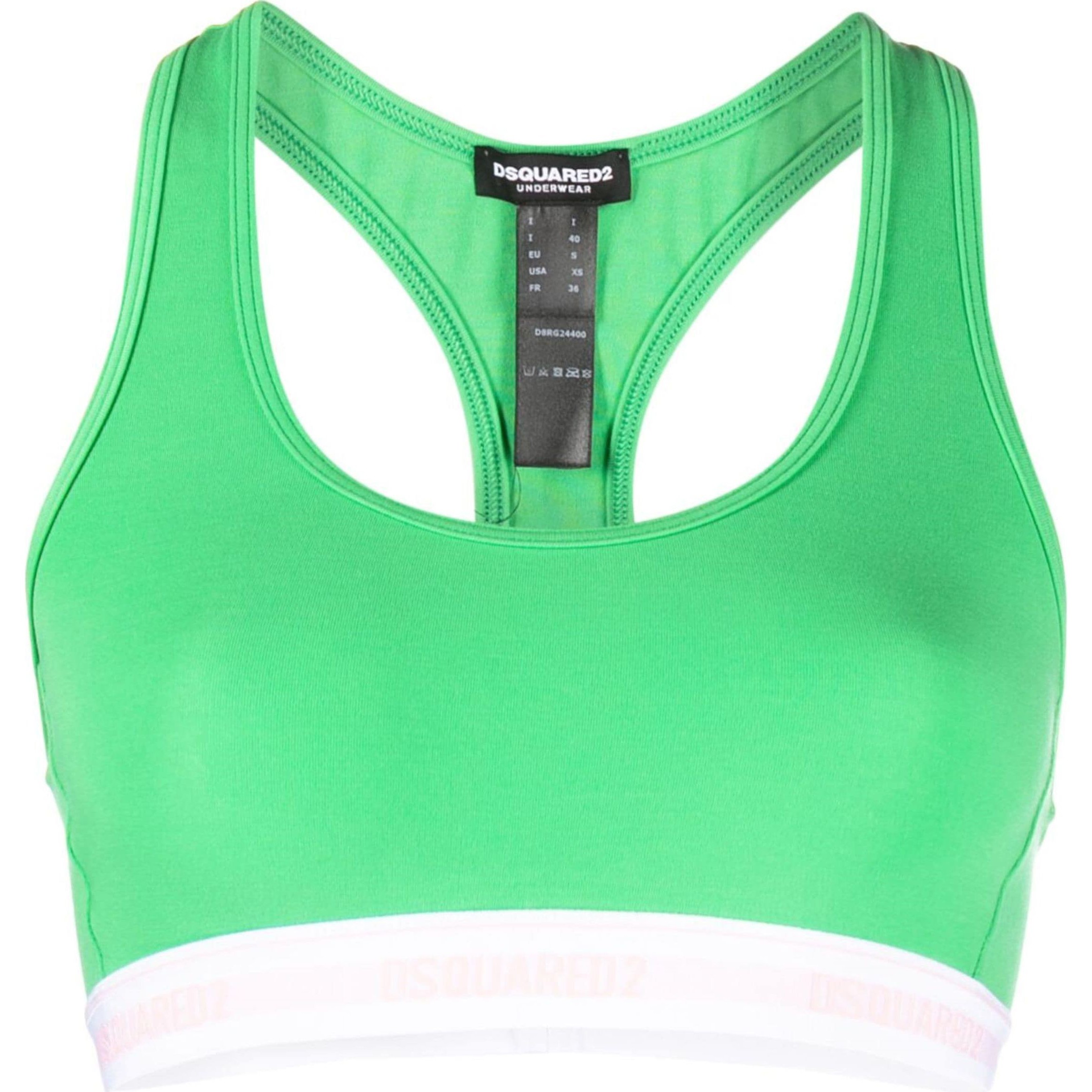 DSQUARED2 UNDERWEAR Sportinė liemenėlė moterims, Žalia, Sport bra